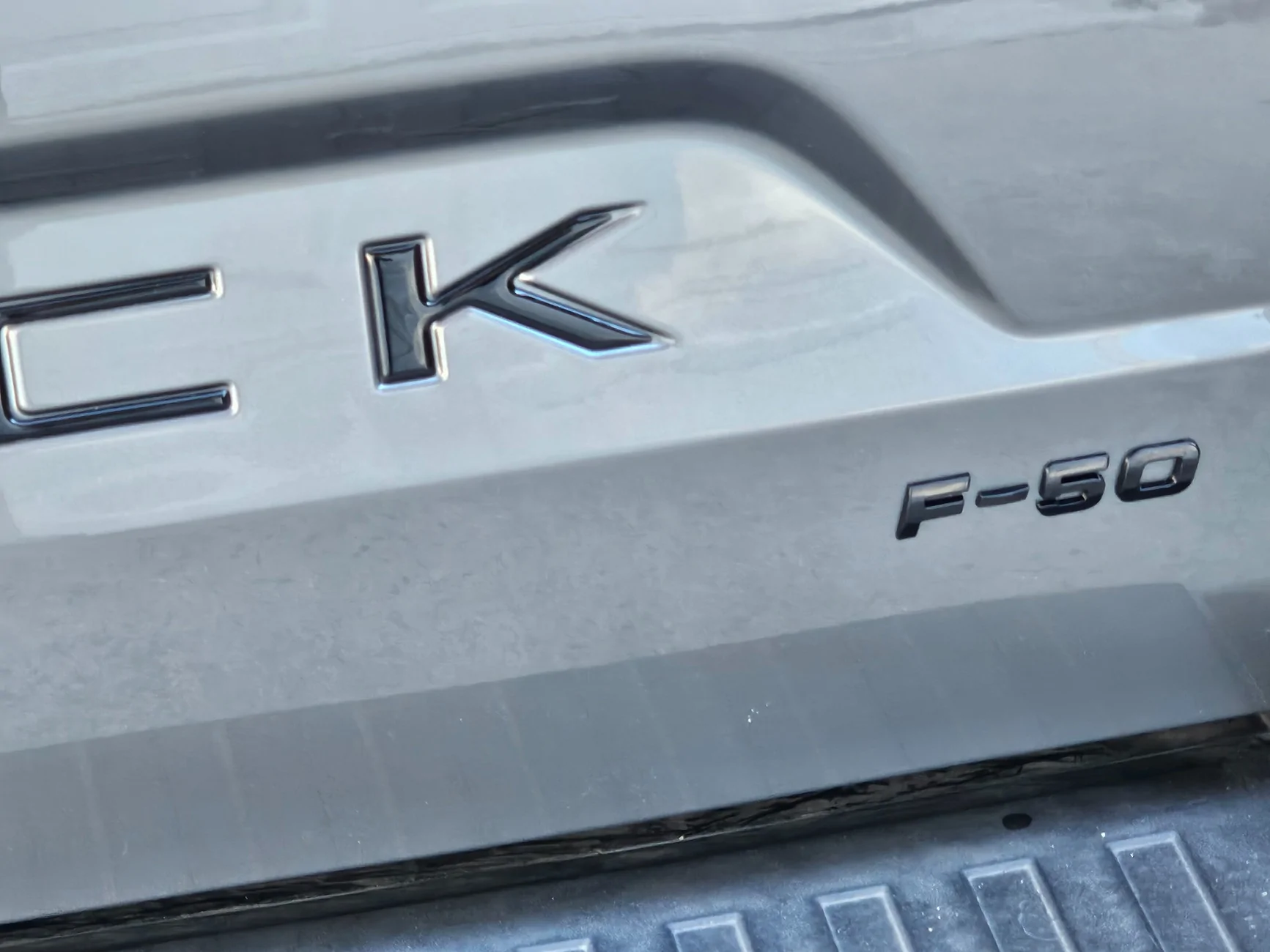 Ford Maverick Gloss black tail gate letters for 2025 Lobo and matching F-50 20251104_163048