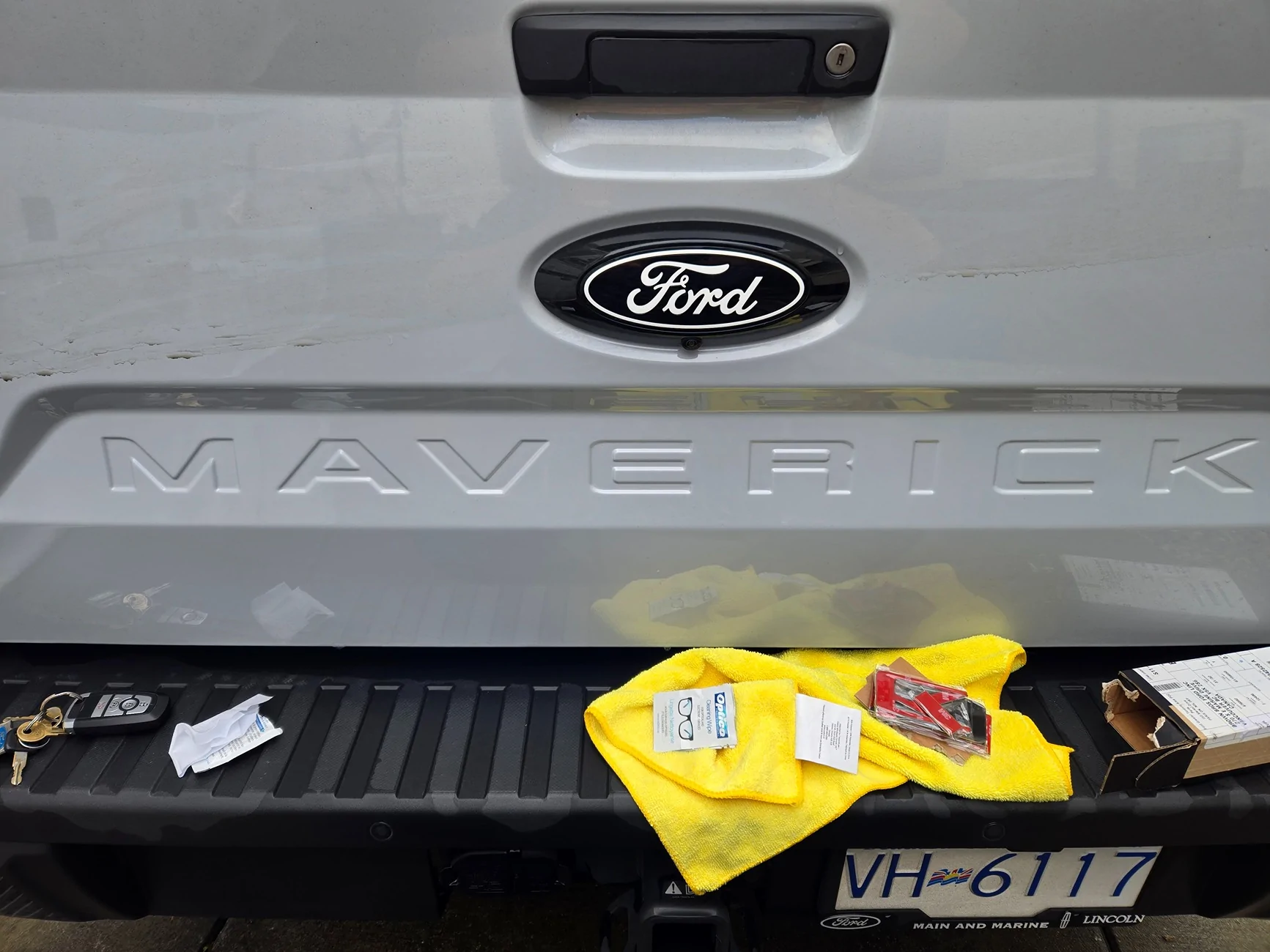 Ford Maverick Gloss black tail gate letters for 2025 Lobo and matching F-50 20251101_135921