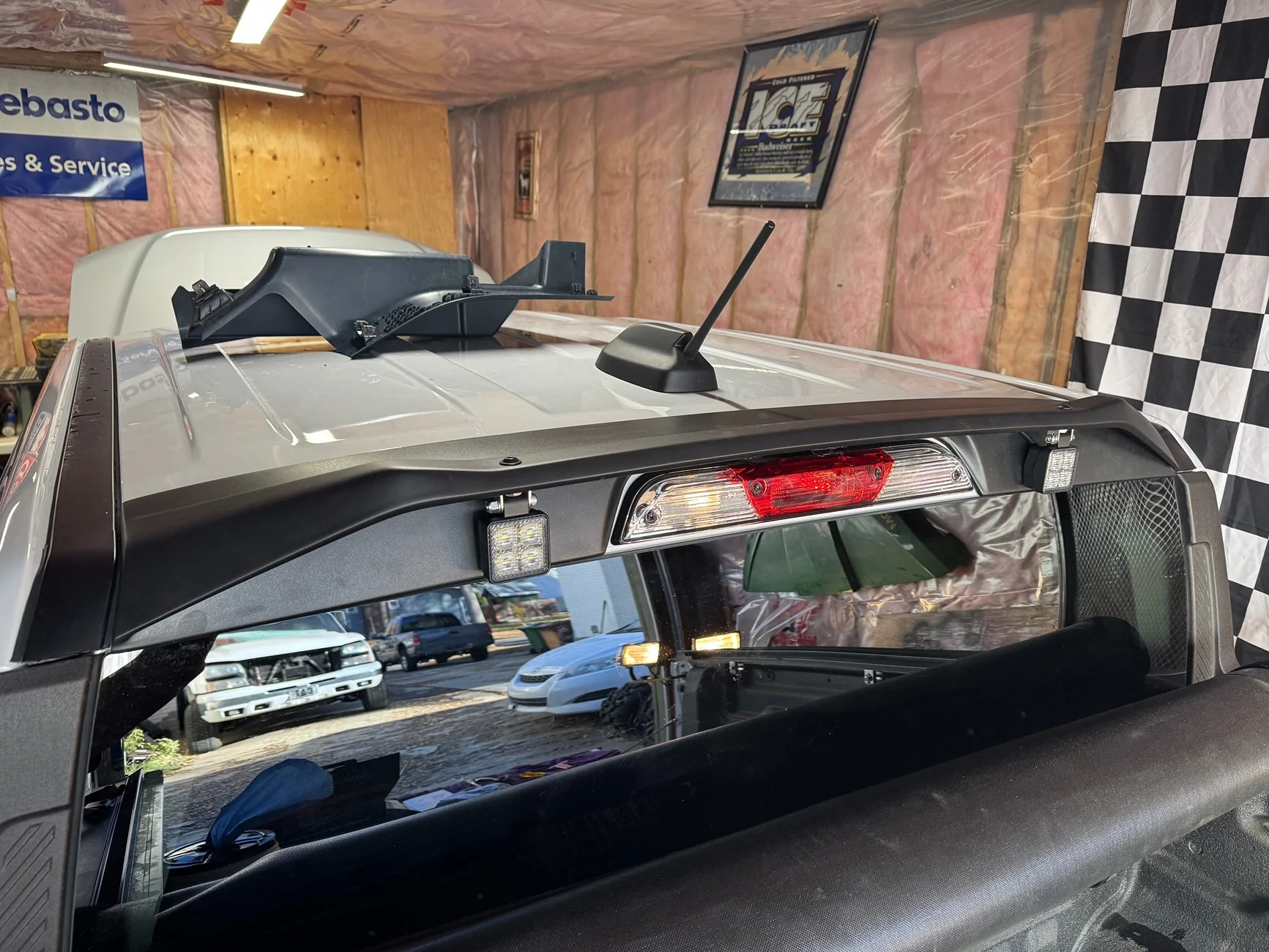 Ford Maverick Cab Spoiler/ Scene Light install IMG_4332