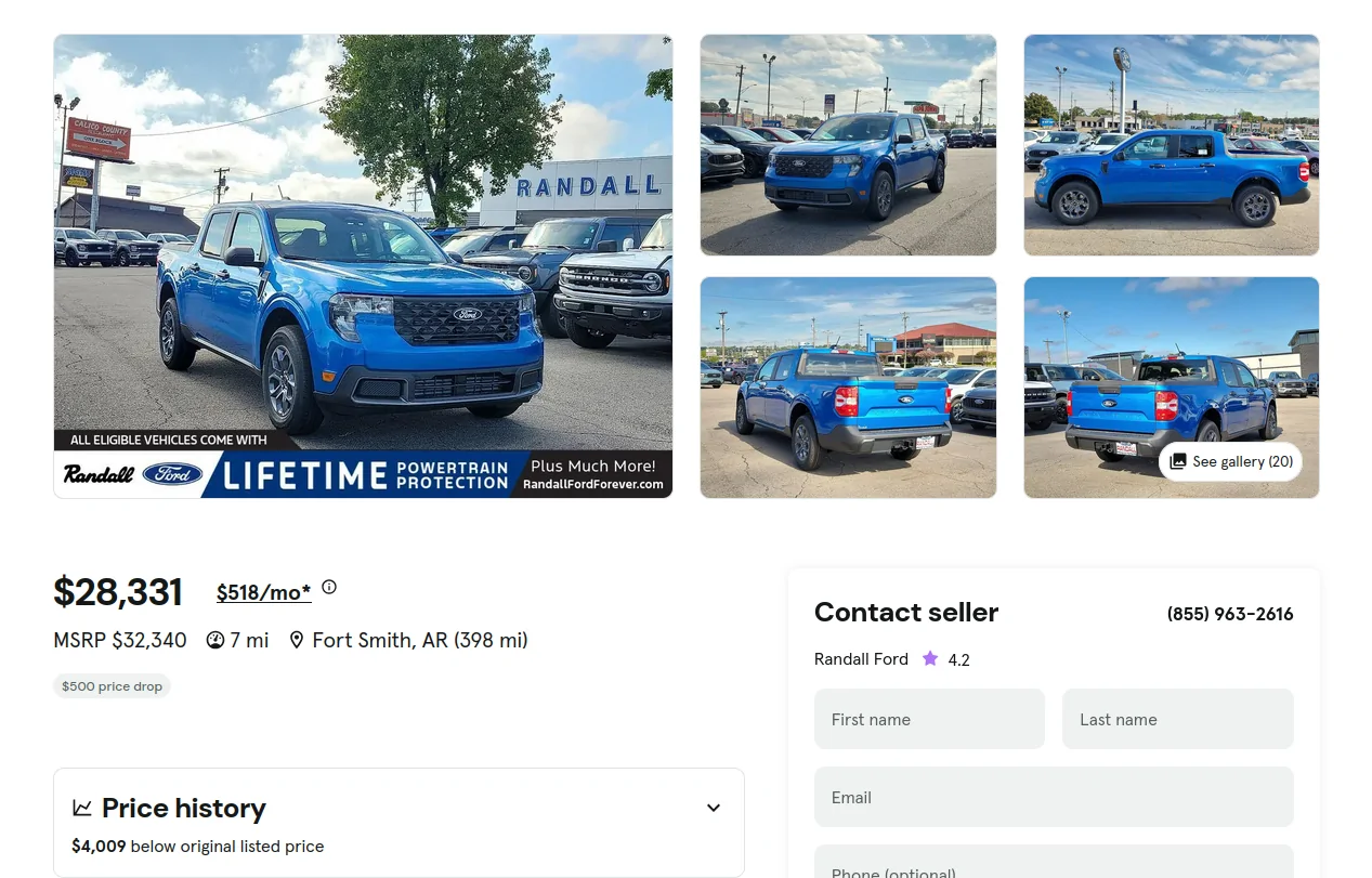 Ford Maverick 2026 Maverick Build & Price Configurator Site Is Live 1762437117667-si