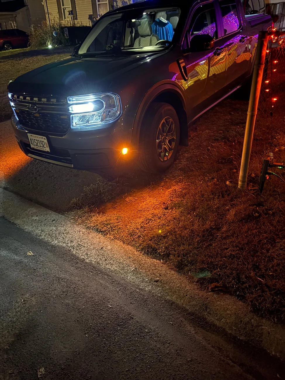 Ford Maverick First ever modified Amber 2025 headlights + custom F-150 style LED fog lights IMG_1043
