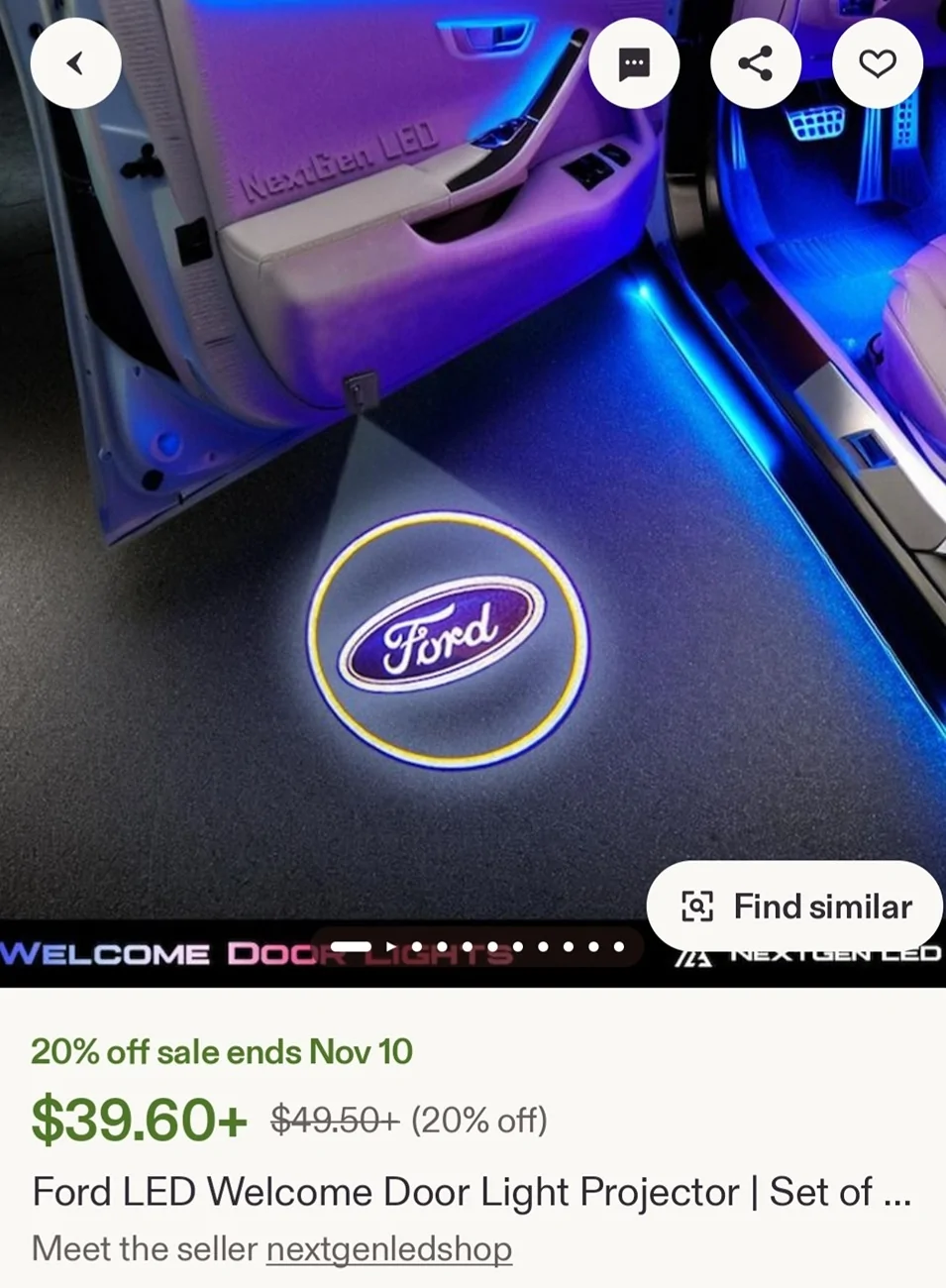 Ford Maverick Puddle Lights Screenshot_20251108_044726_Etsy