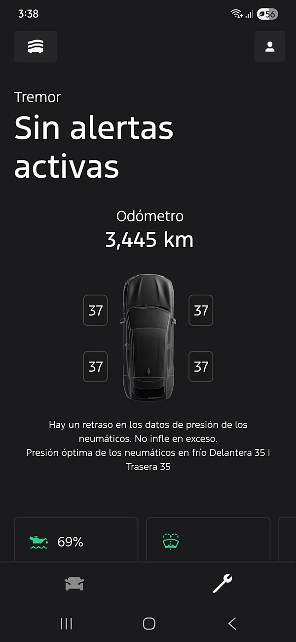 Ford Maverick Tire pressure. Screenshot_20251111_153822_Ford