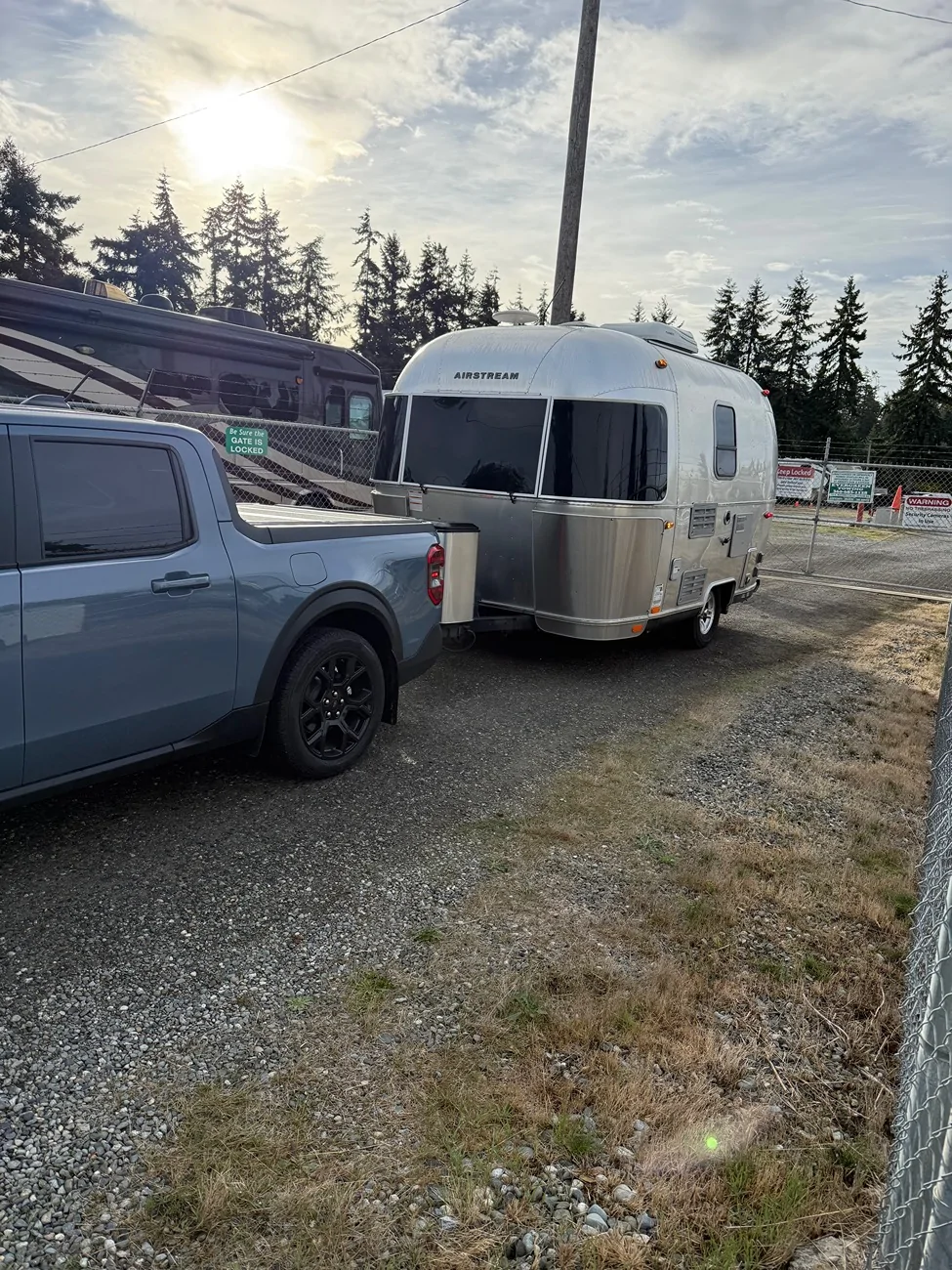 Ford Maverick Lariat Hybrid tow test: Airstream Bambi (3500 GVW) IMG_0746