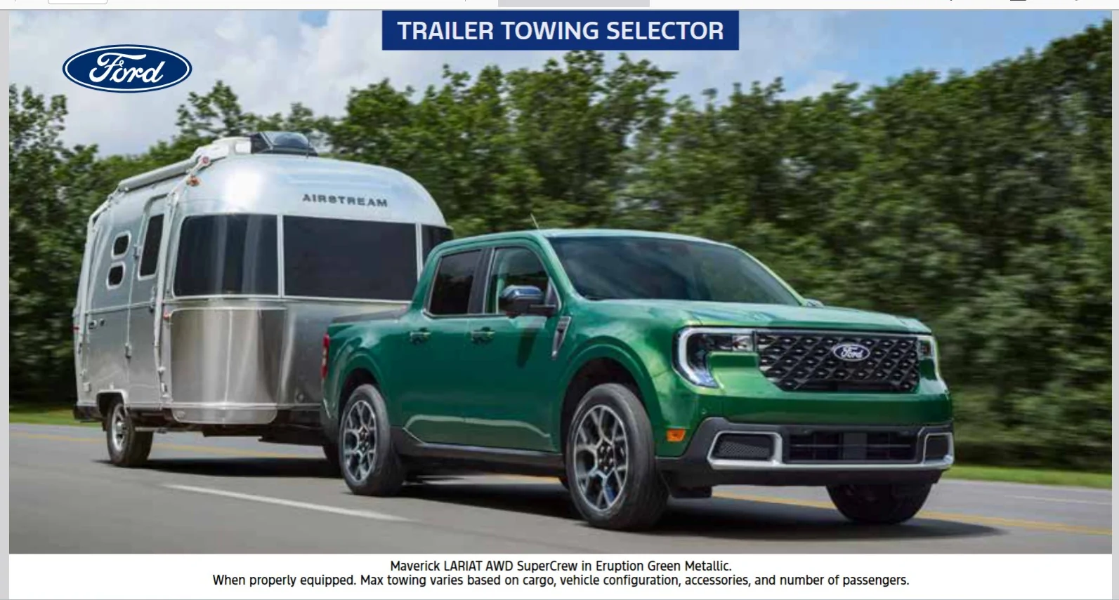 Ford Maverick Lariat Hybrid tow test: Airstream Bambi (3500 GVW) Screenshot 2025-11-17 192510