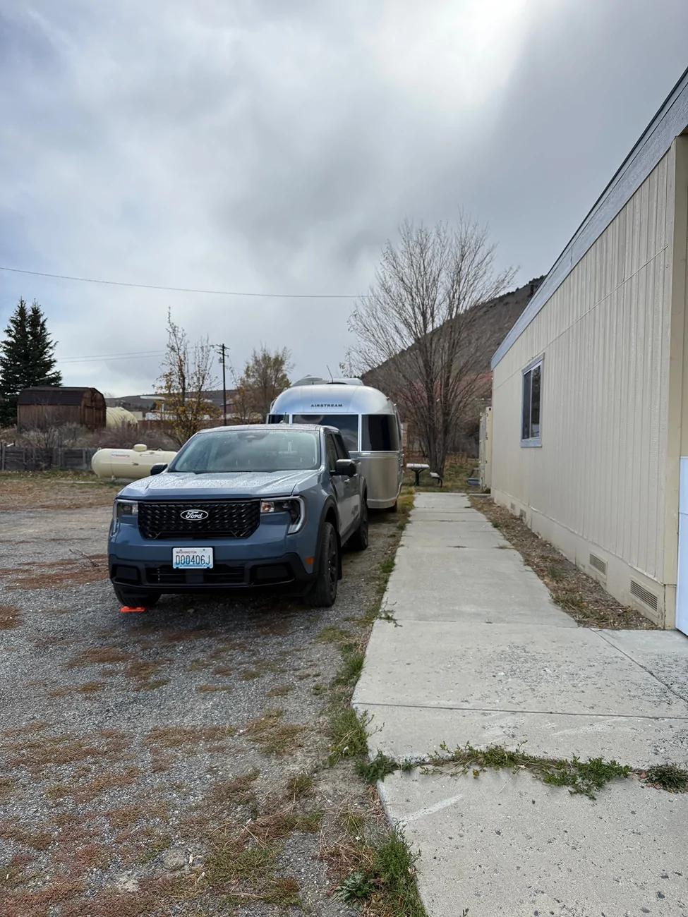 Ford Maverick Lariat Hybrid tow test: Airstream Bambi (3500 GVW) IMG_0773