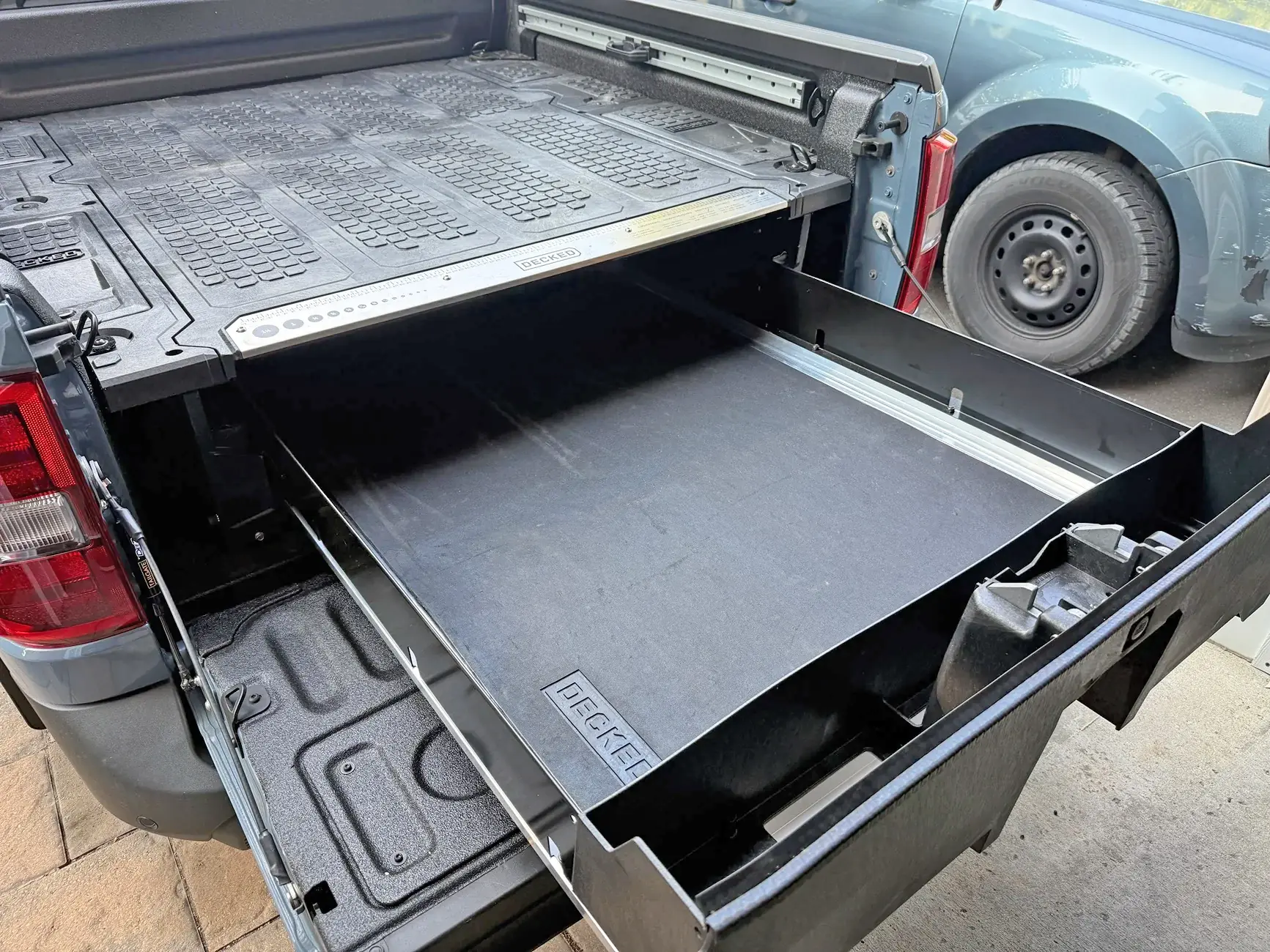 Ford Maverick DECKED Drawer System Installed decked storage system ford maverick 2