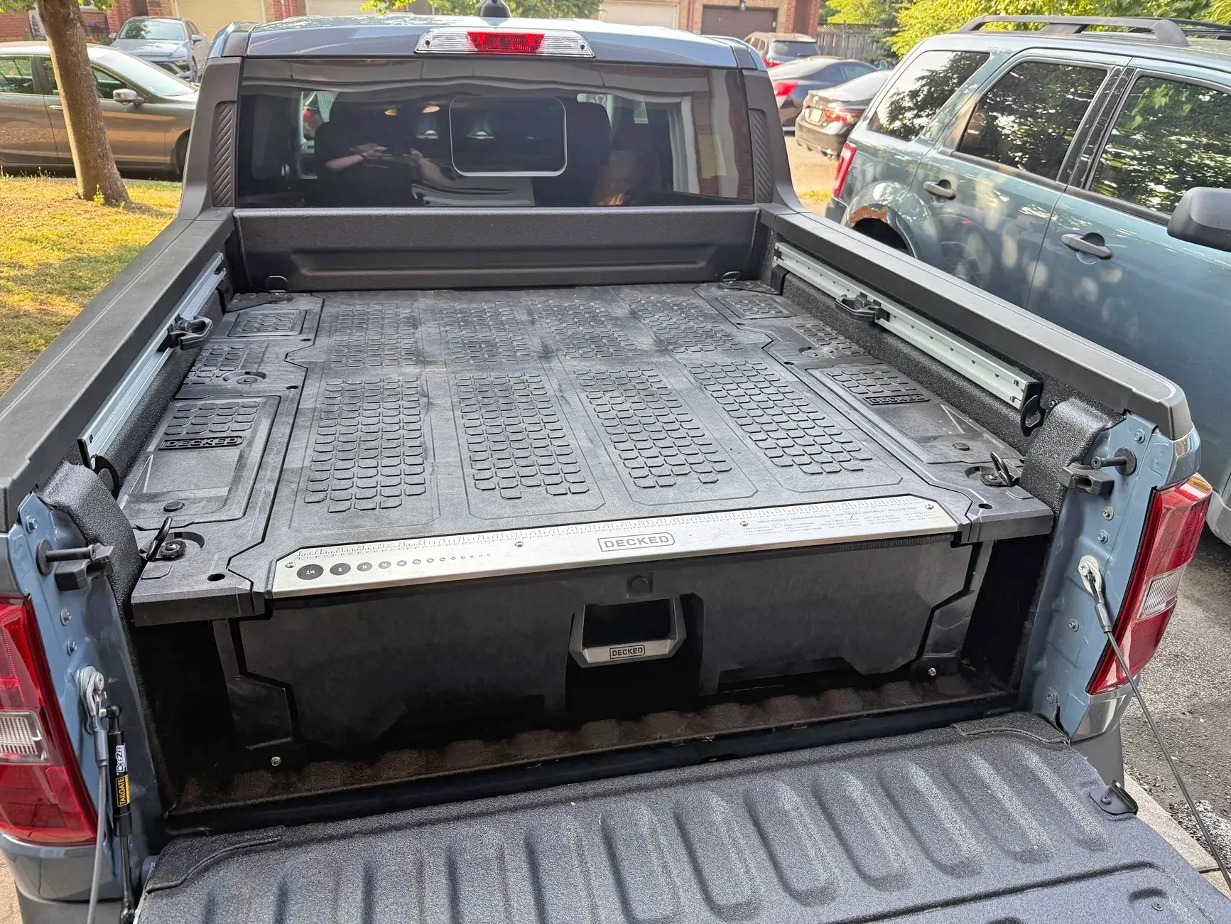 Ford Maverick DECKED Drawer System Installed decked storage system ford maverick 4