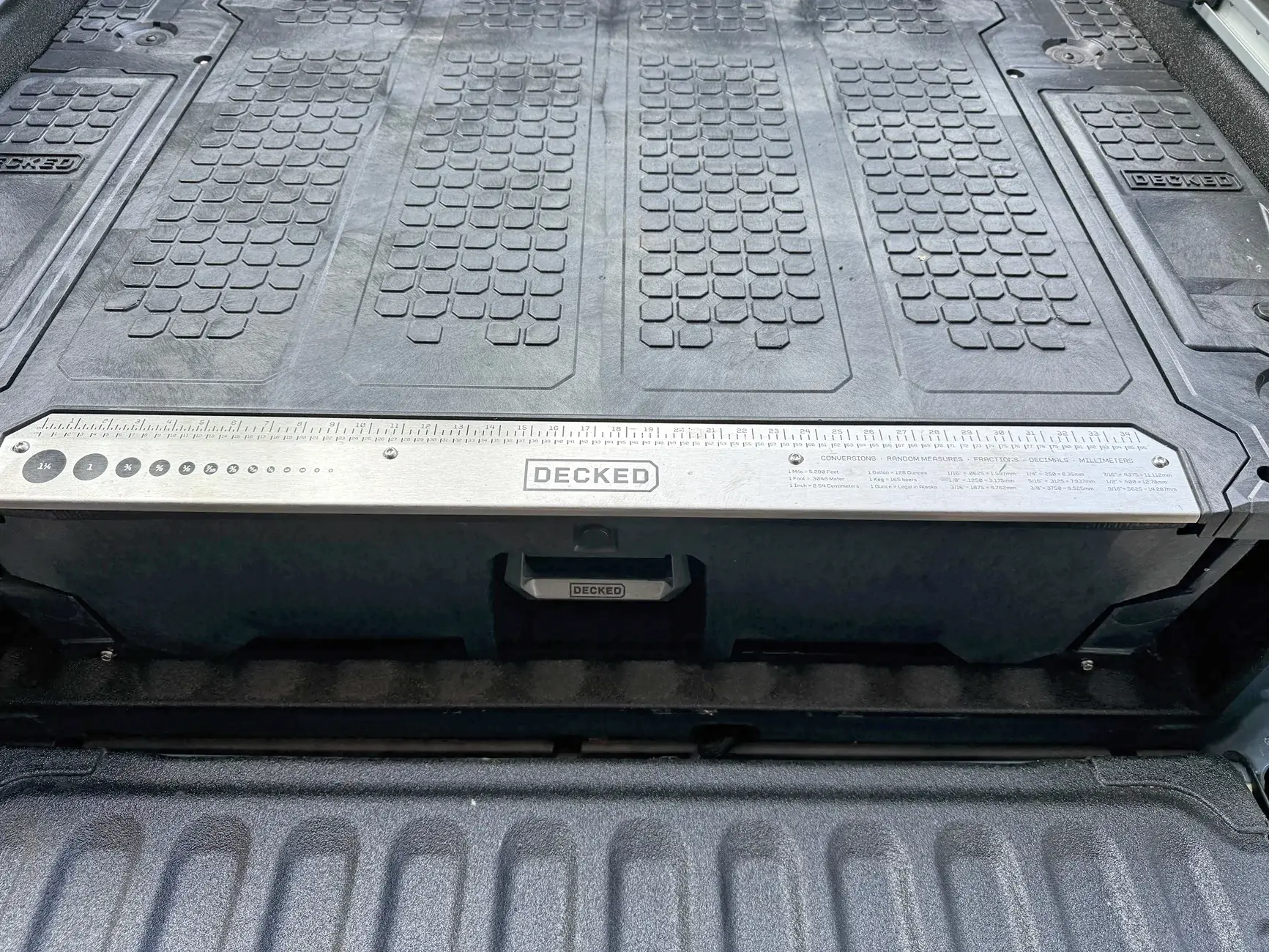 Ford Maverick DECKED Drawer System Installed decked storage system ford maverick 6