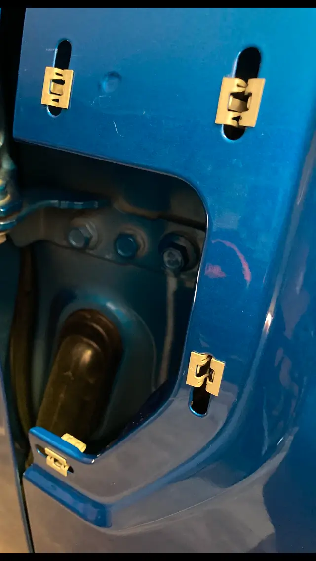 Ford Maverick Front door opening gap and can see into the engine bay. IMG_9395