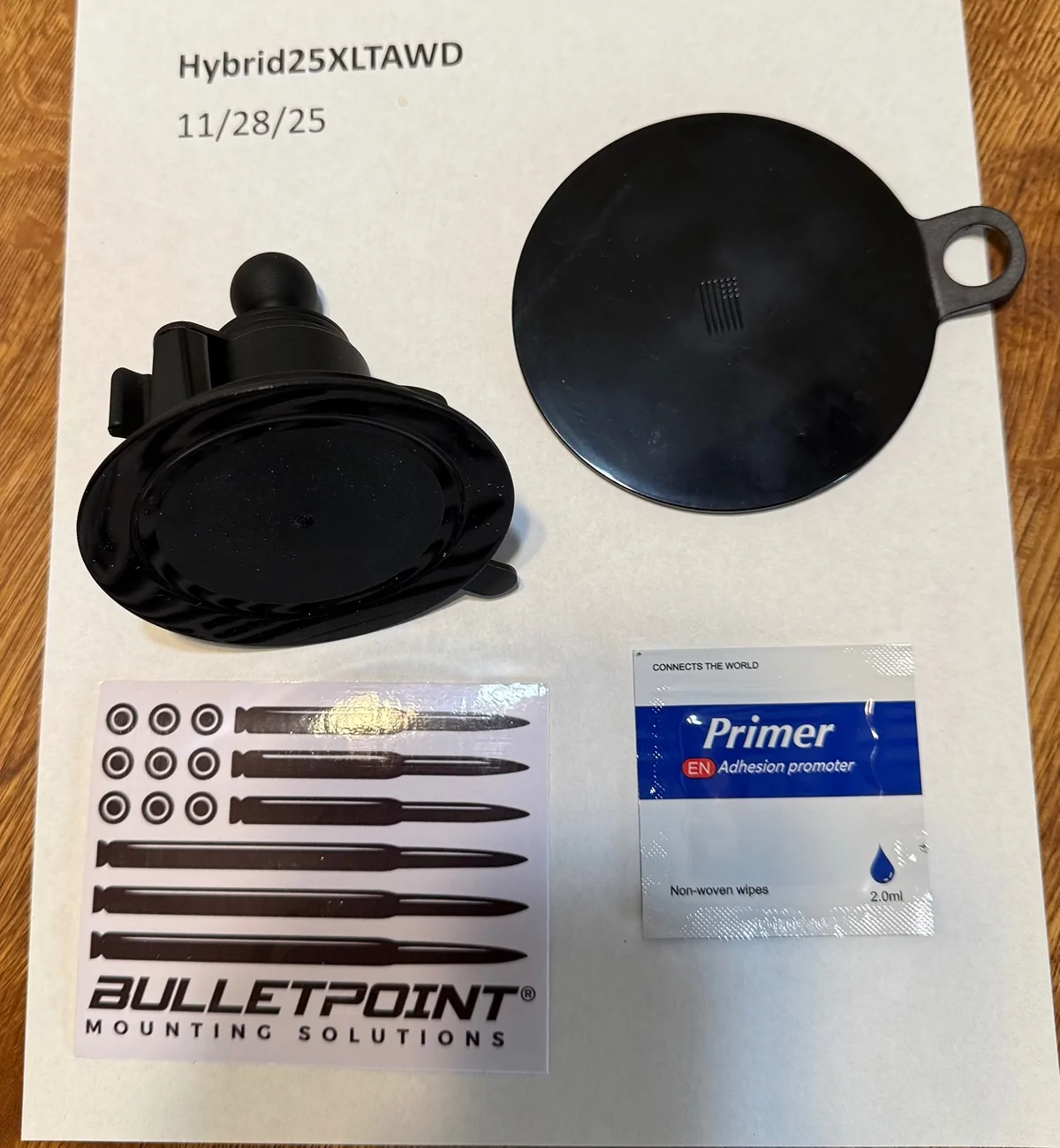 Ford Maverick Bulletpoint mounting suction cup mounted 20mm ball IMG_4189