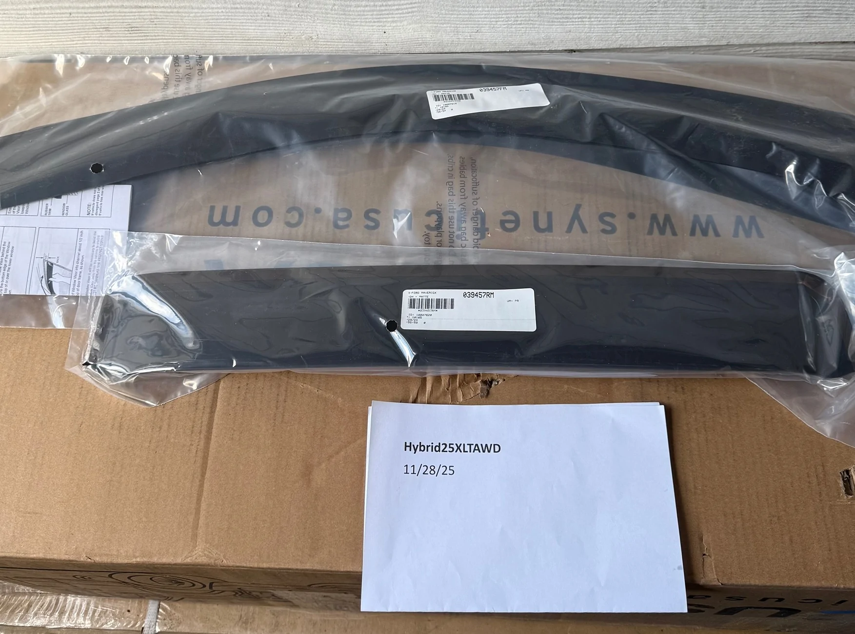 Ford Maverick EGR 573595 Matte finish in-channel window visors IMG_4204