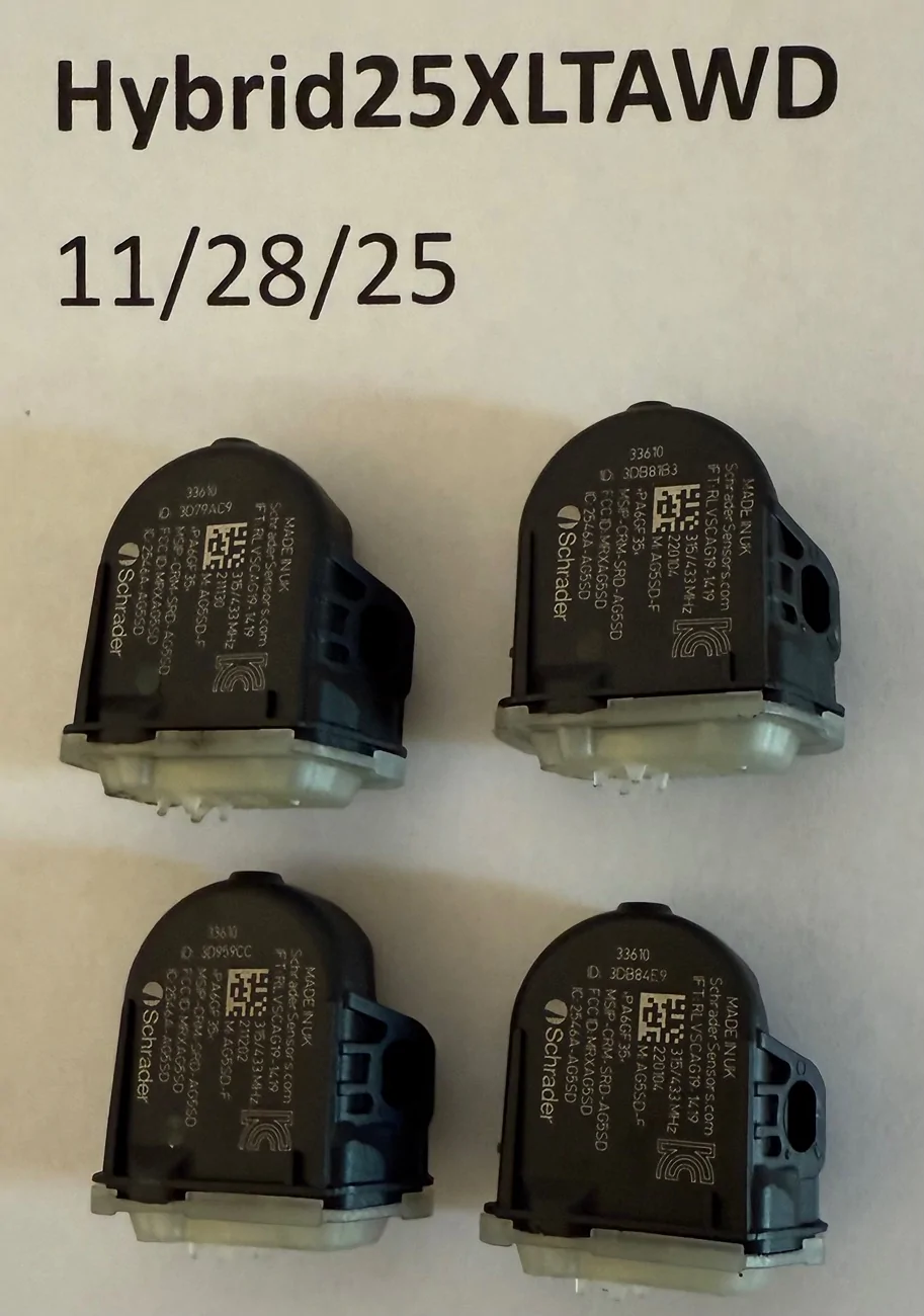 Ford Maverick Schrader 33610 TPMS sensors: set of 4 IMG_4186