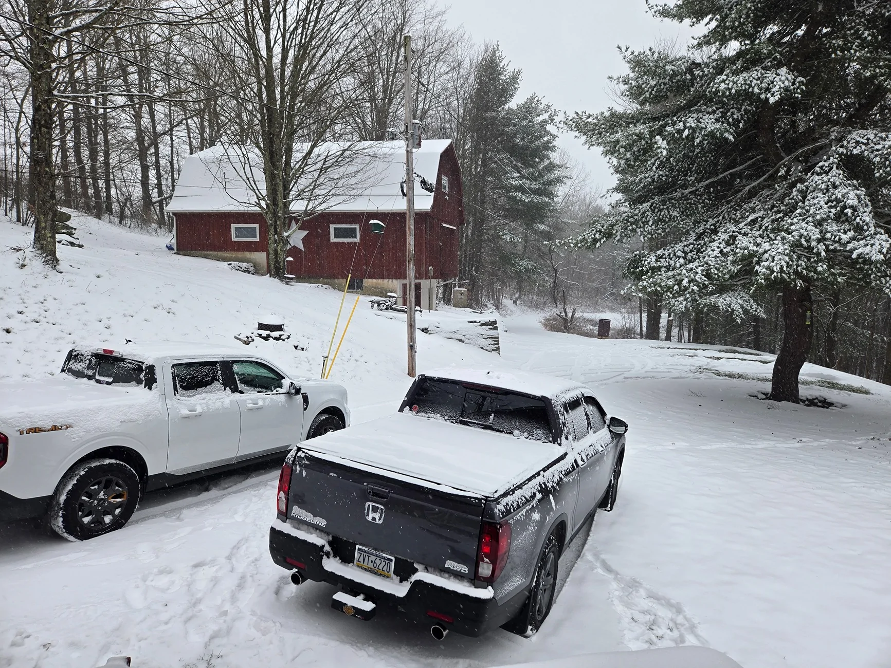 Ford Maverick Mave's first snow. Very happy with Maverick Tremor! 1000009682