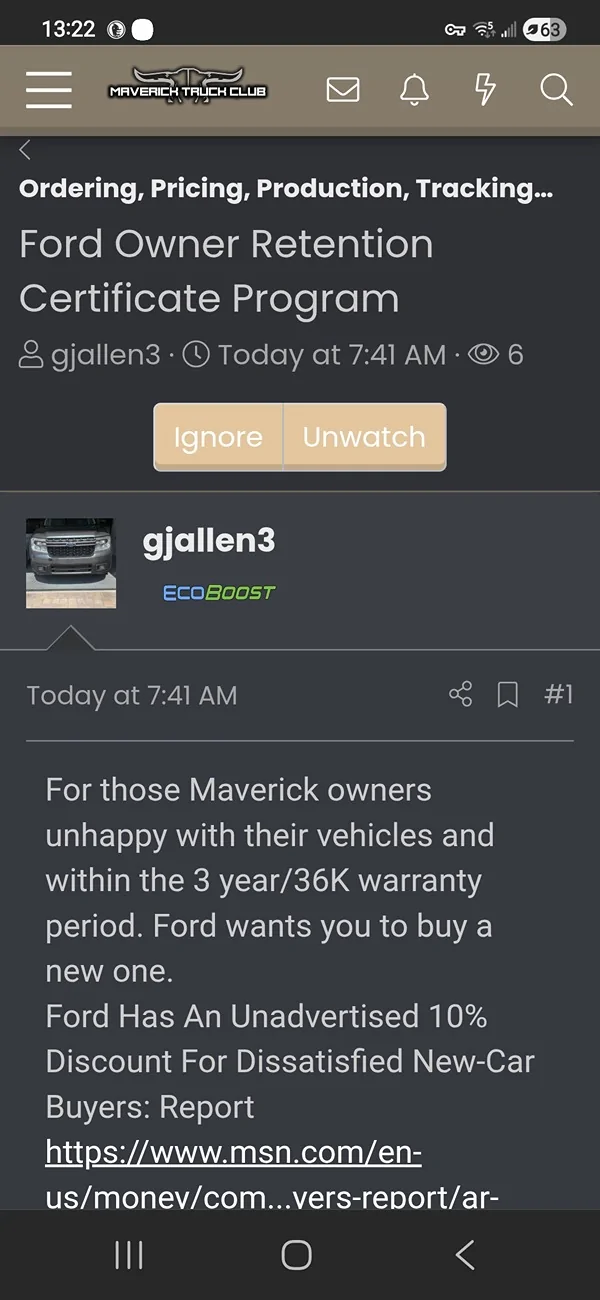 Ford Maverick Connecting rod bearing finally caught up with me Screenshot_20251203_132231_DuckDuckGo