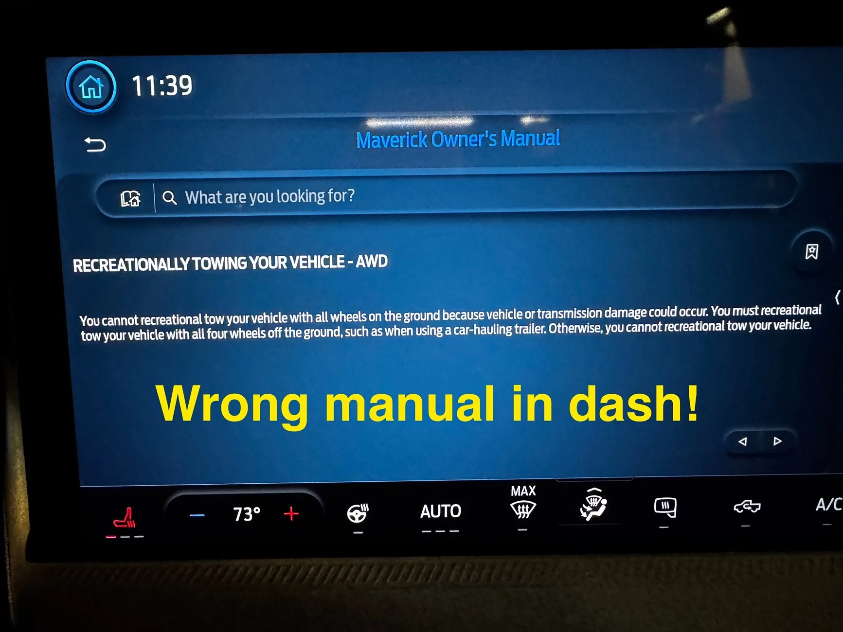 Ford Maverick 2025 AWD Hybrid - Flat Tow Protocol IMG_5313