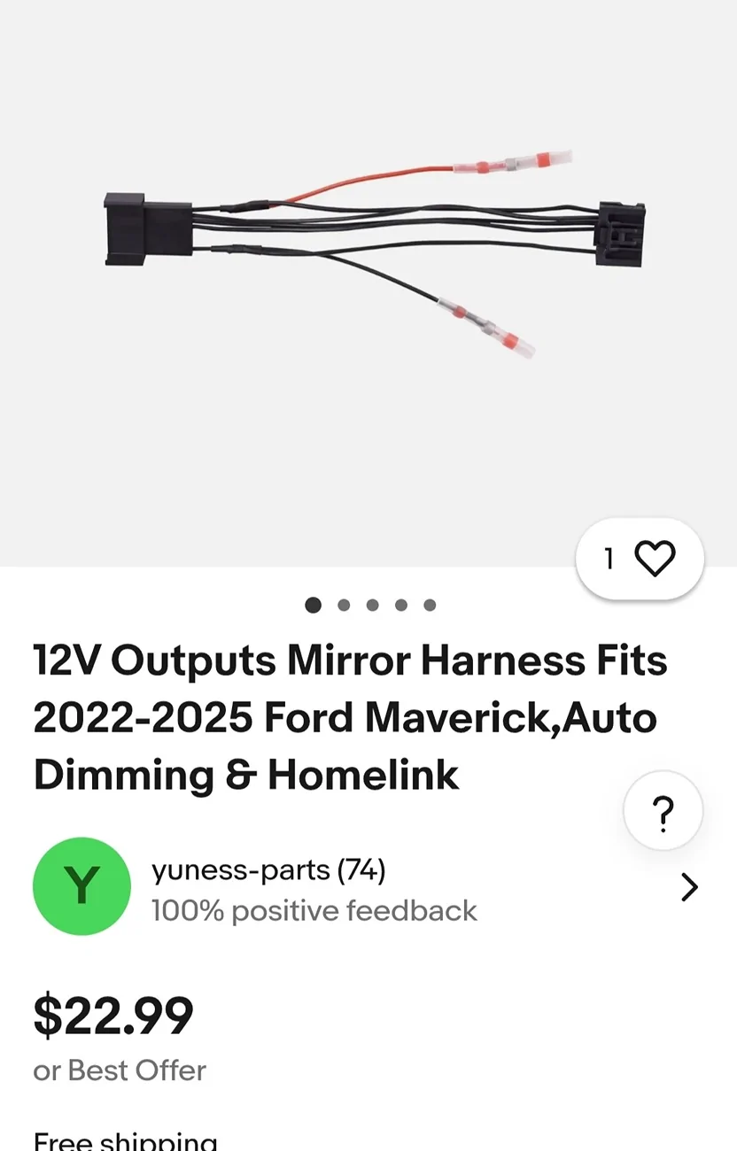 Ford Maverick Rearview Mirror Swap IMG_20251214_171058