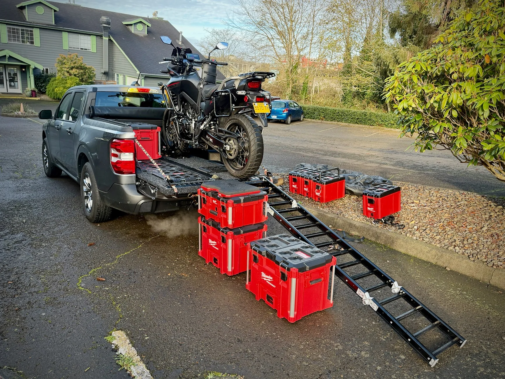 Ford Maverick Hybrid AWD Hauling a Motorcycle Bed - 11 of 20