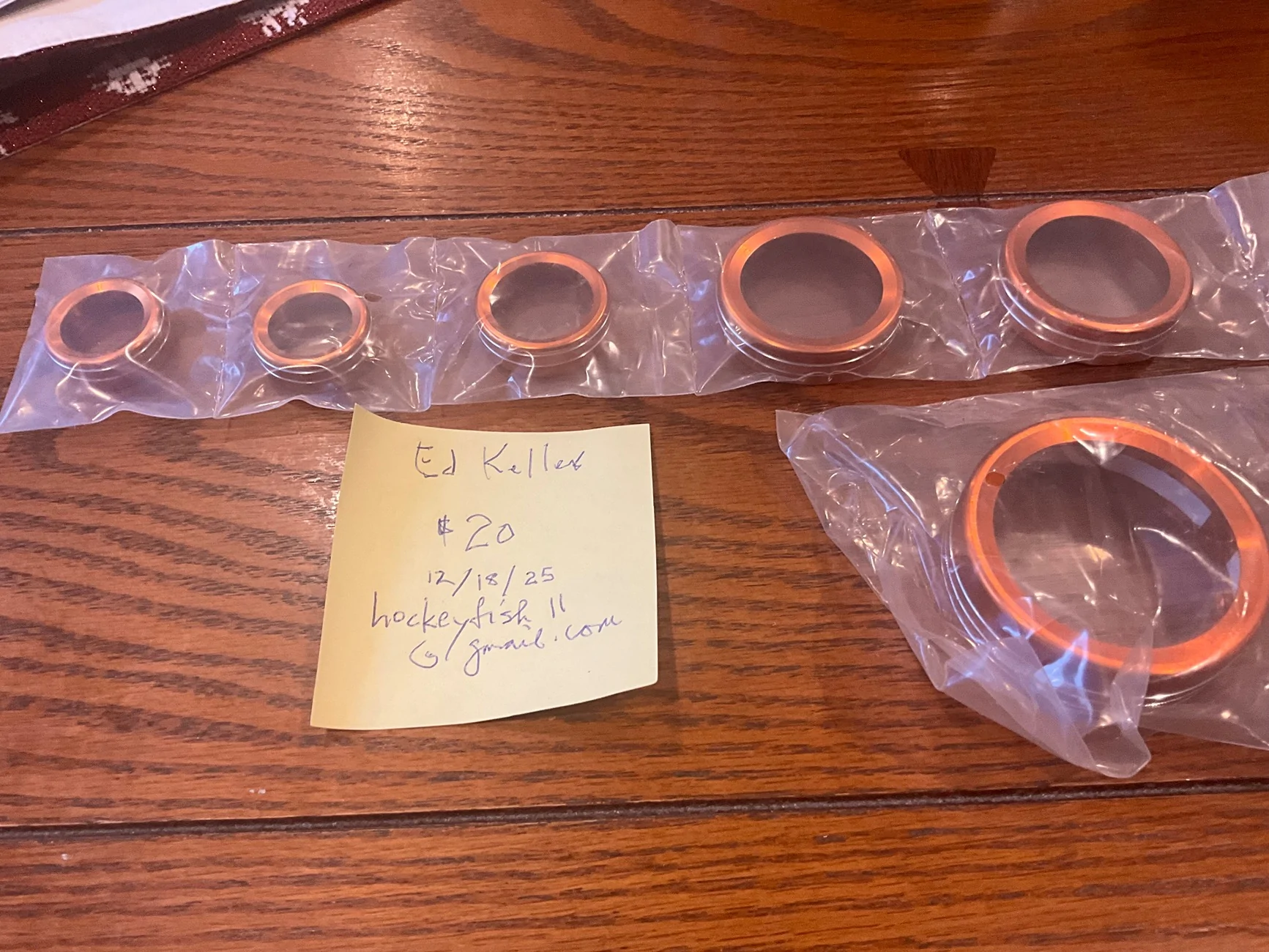 Ford Maverick Aluminum orange knob covers (6) IMG_2211