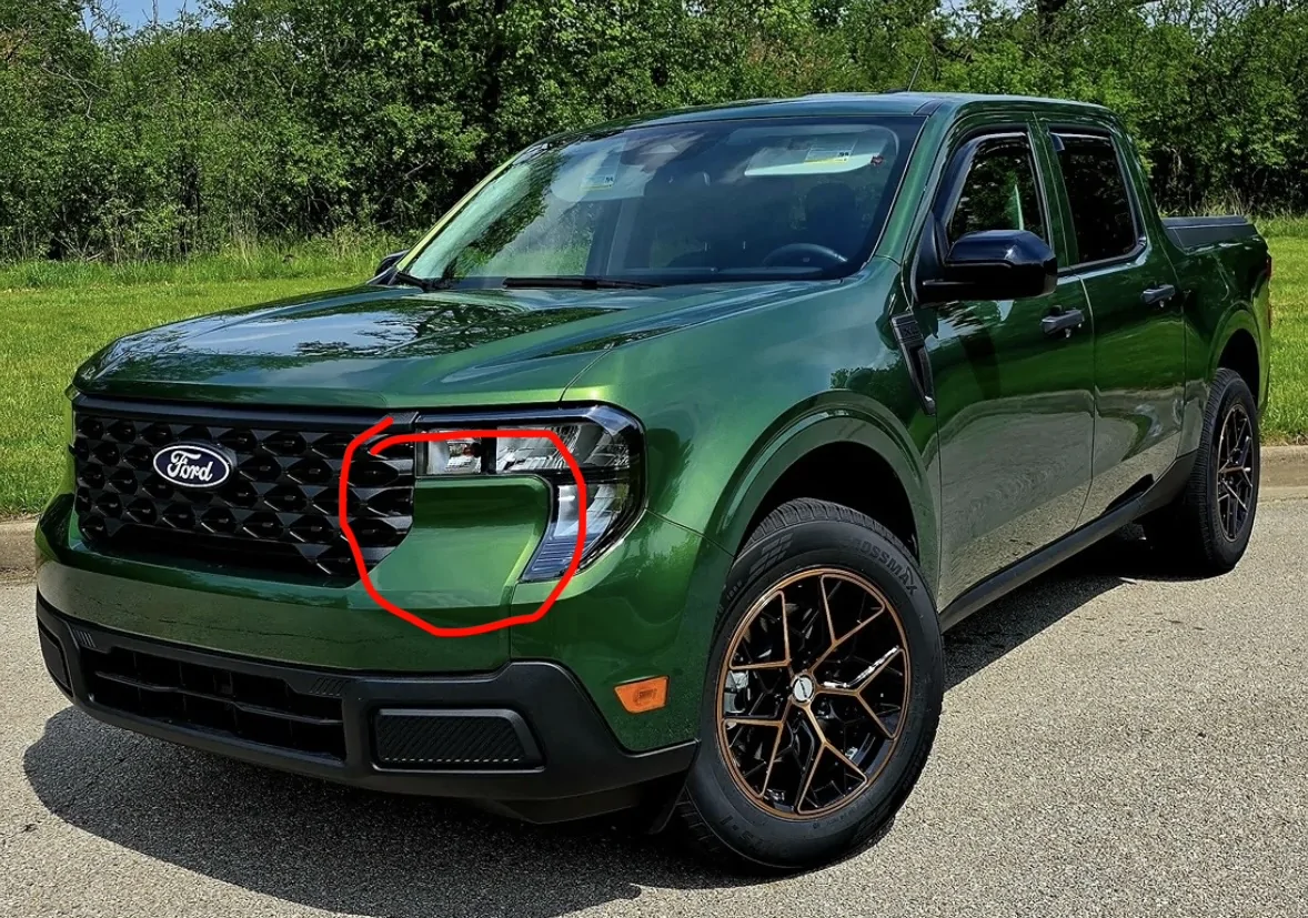 Ford Maverick Improved the ugly front end on 2026 Maverick XLT w/ black wrap on 2025+ facelift bumper IMG_2070