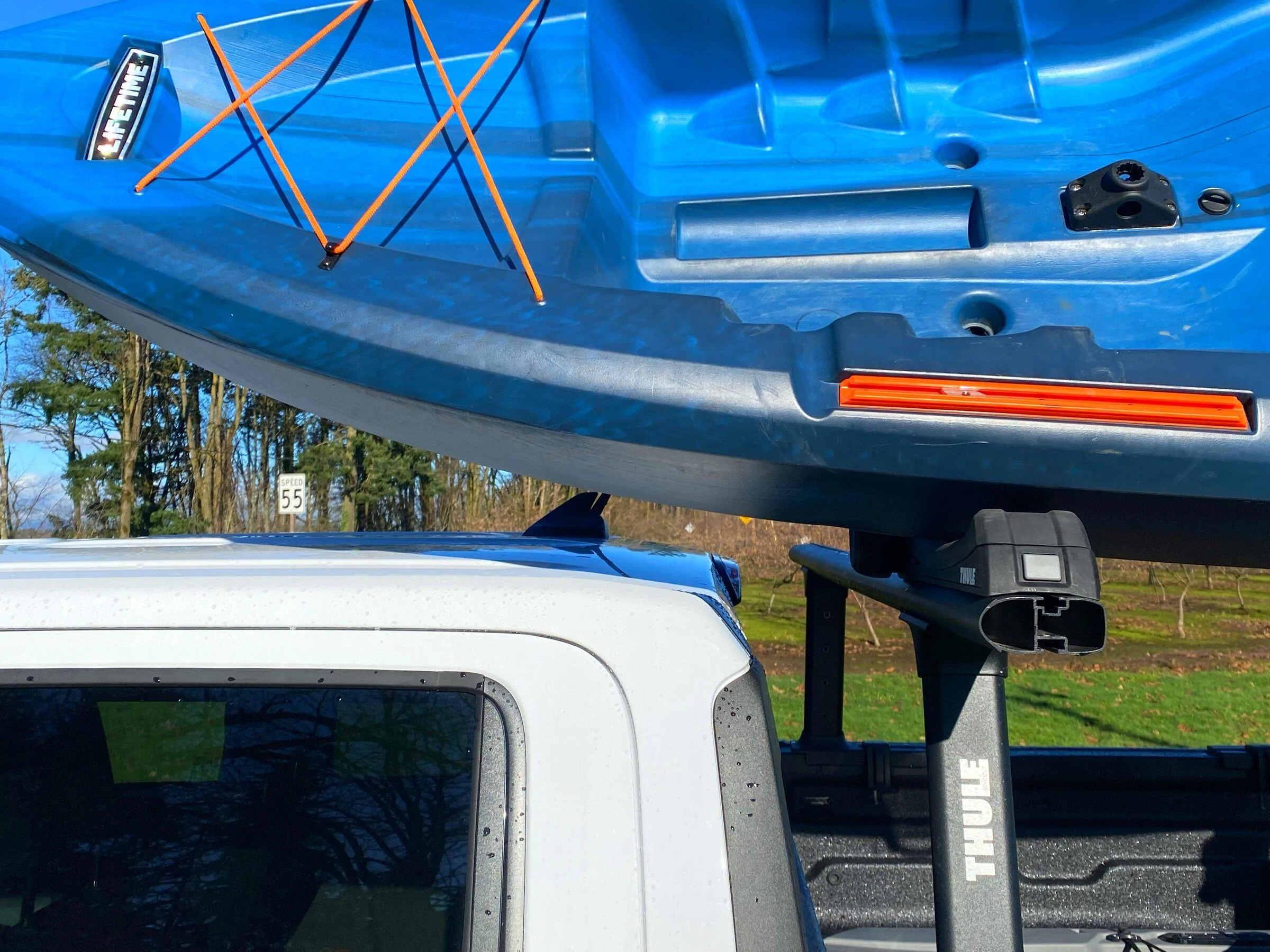 Ford Maverick Update: Thule Xsporter Mid Rack with kayak loaded IMG_9748