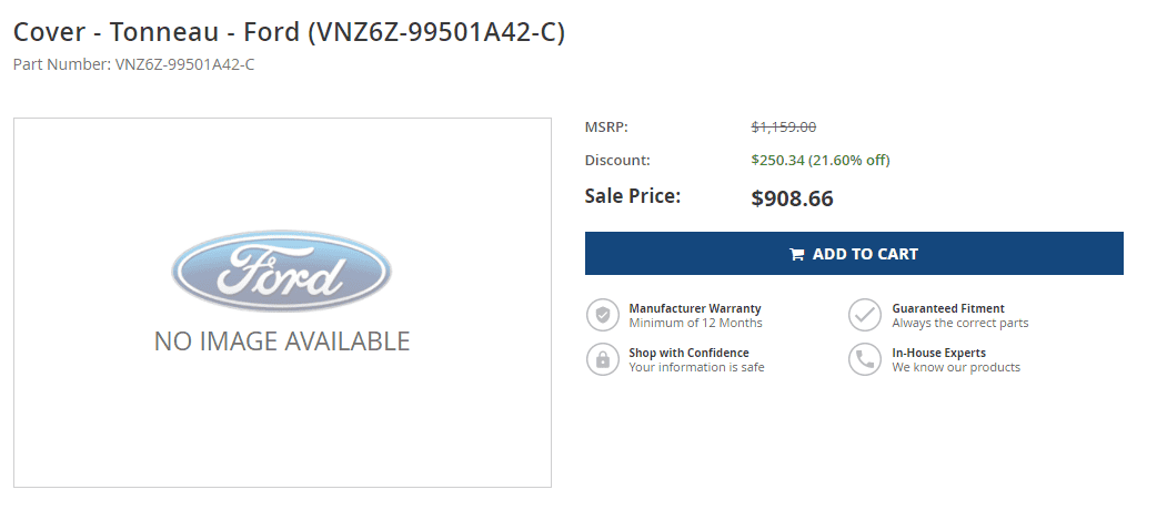 Ford Maverick New bed cover. 1639521733607