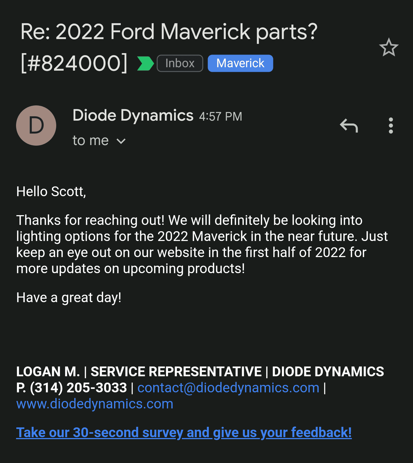 Ford Maverick Diode Dynamics Fog Light Kit DD