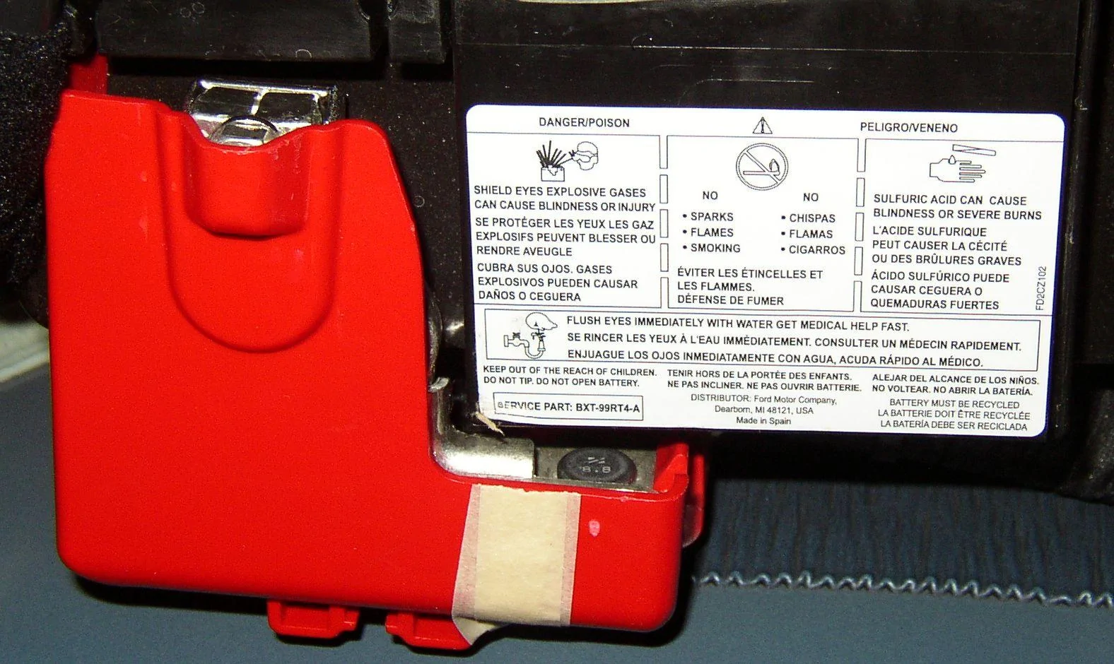 Ford Maverick Hybrid 12V Battery is Single Port Vented to the Outside, Maybe a Fleet Battery BXT-99RT4-A