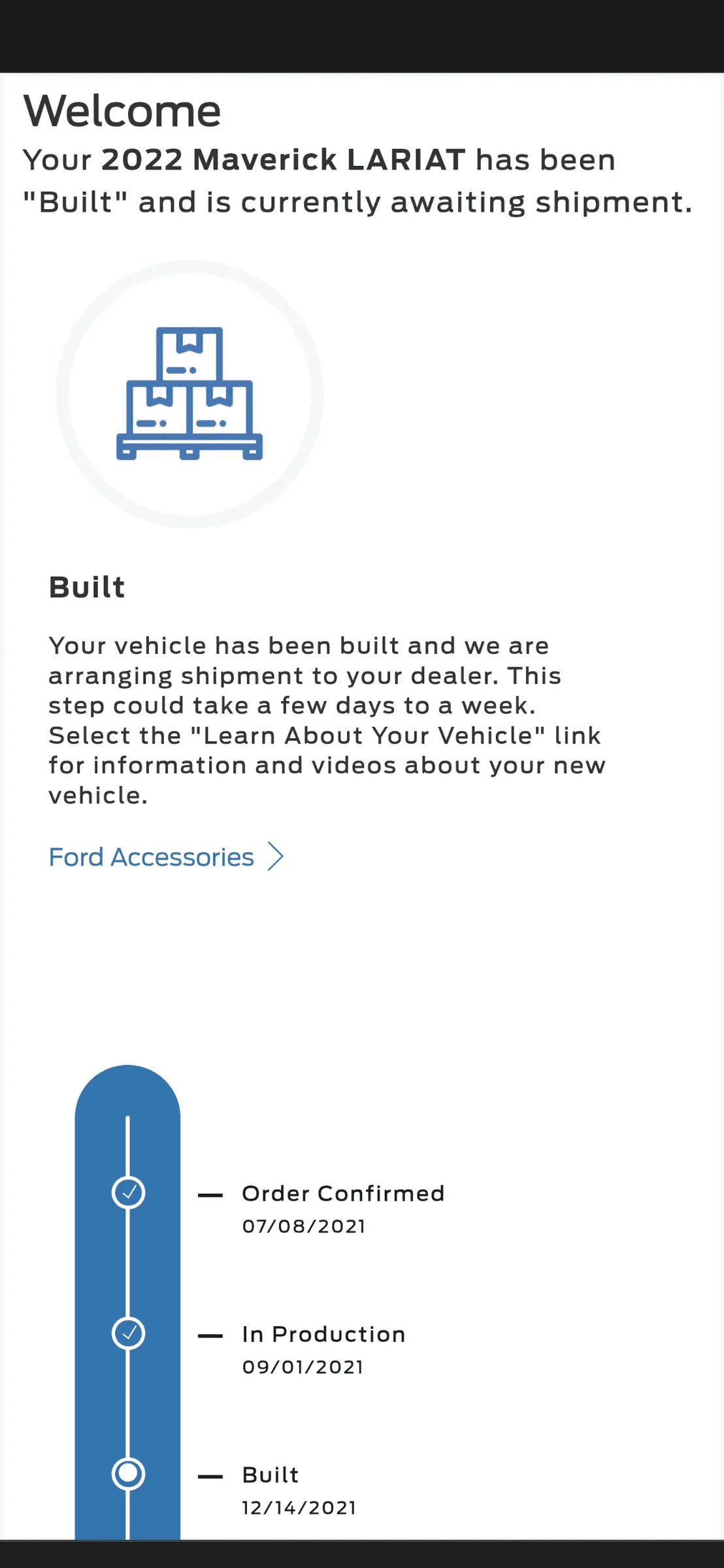 Ford Maverick Earliest possible Hybrid delivery date Screenshot_20211215-123814