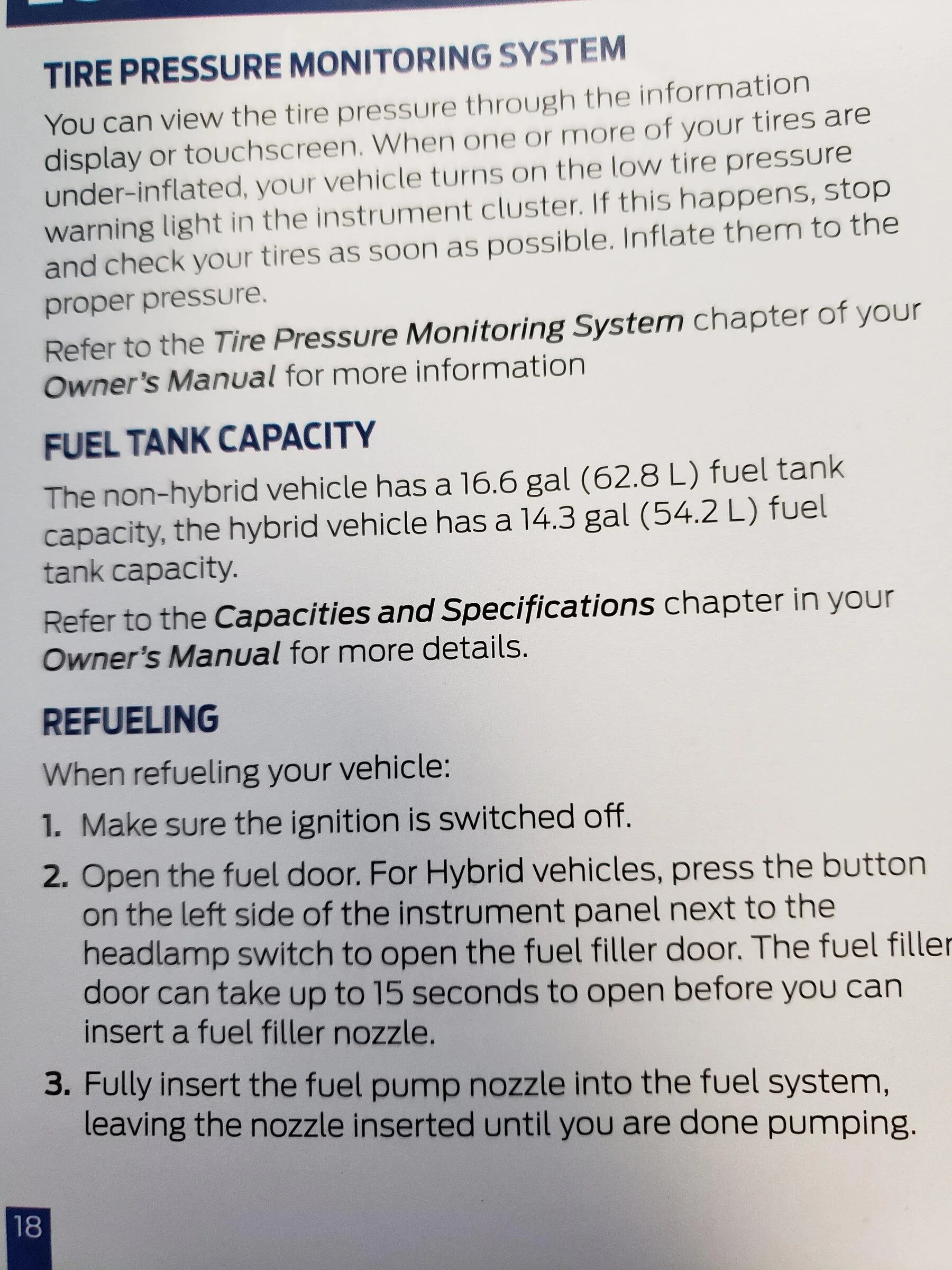 Ford Maverick Fuel tank capacity 20211215_150056