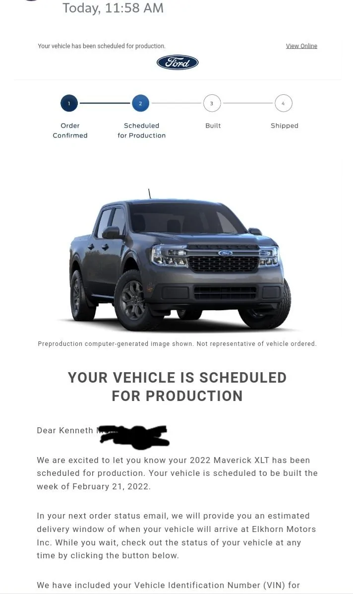 Ford Maverick 📣 12/16 Scheduling Email Received Group [Emails Now Arriving!!!] Screenshot_20211216-121820_Yahoo Mail