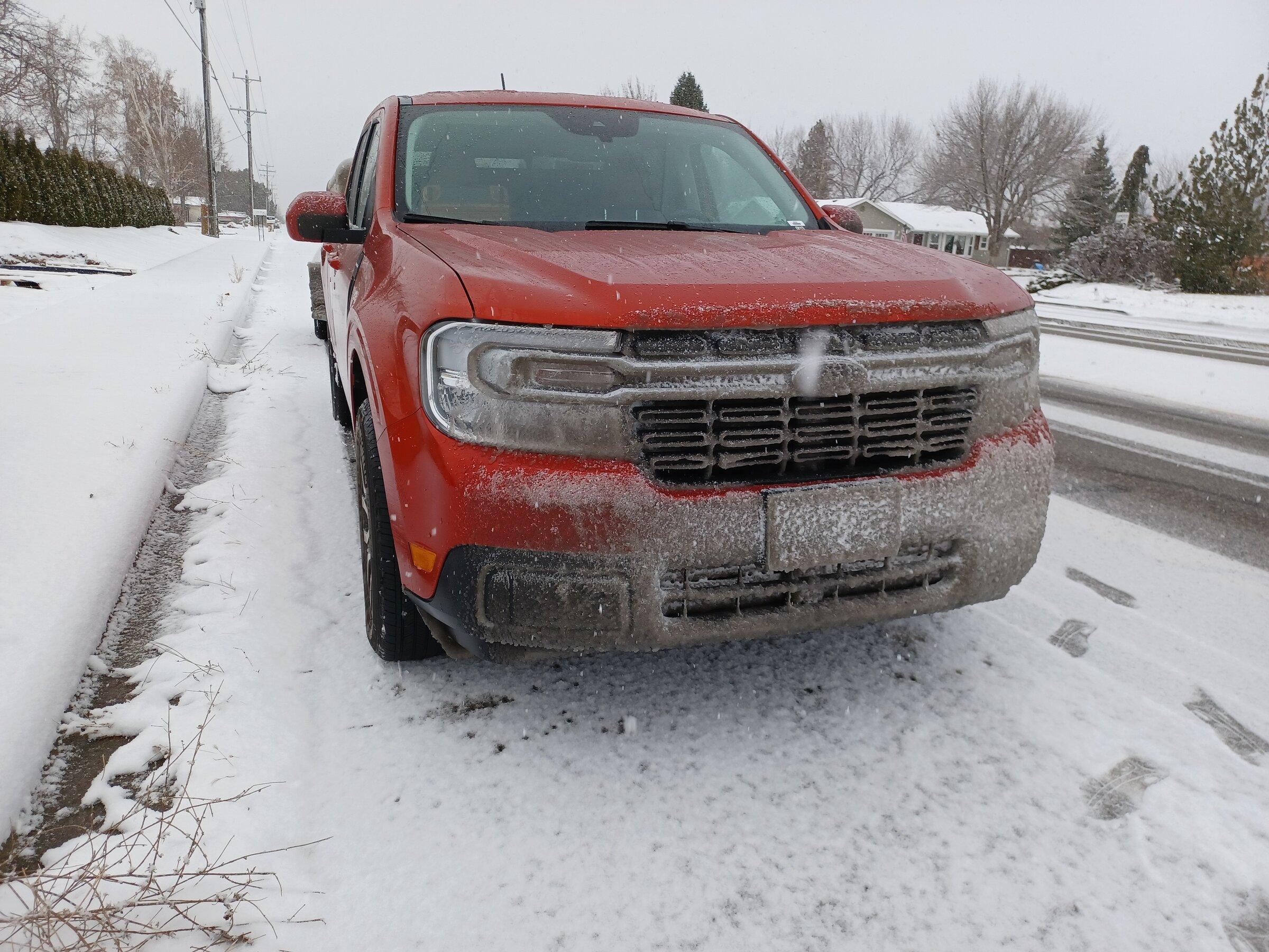 Ford Maverick 1900 mile trip while towing 4x8 Uhaul trailer 20211216_090042