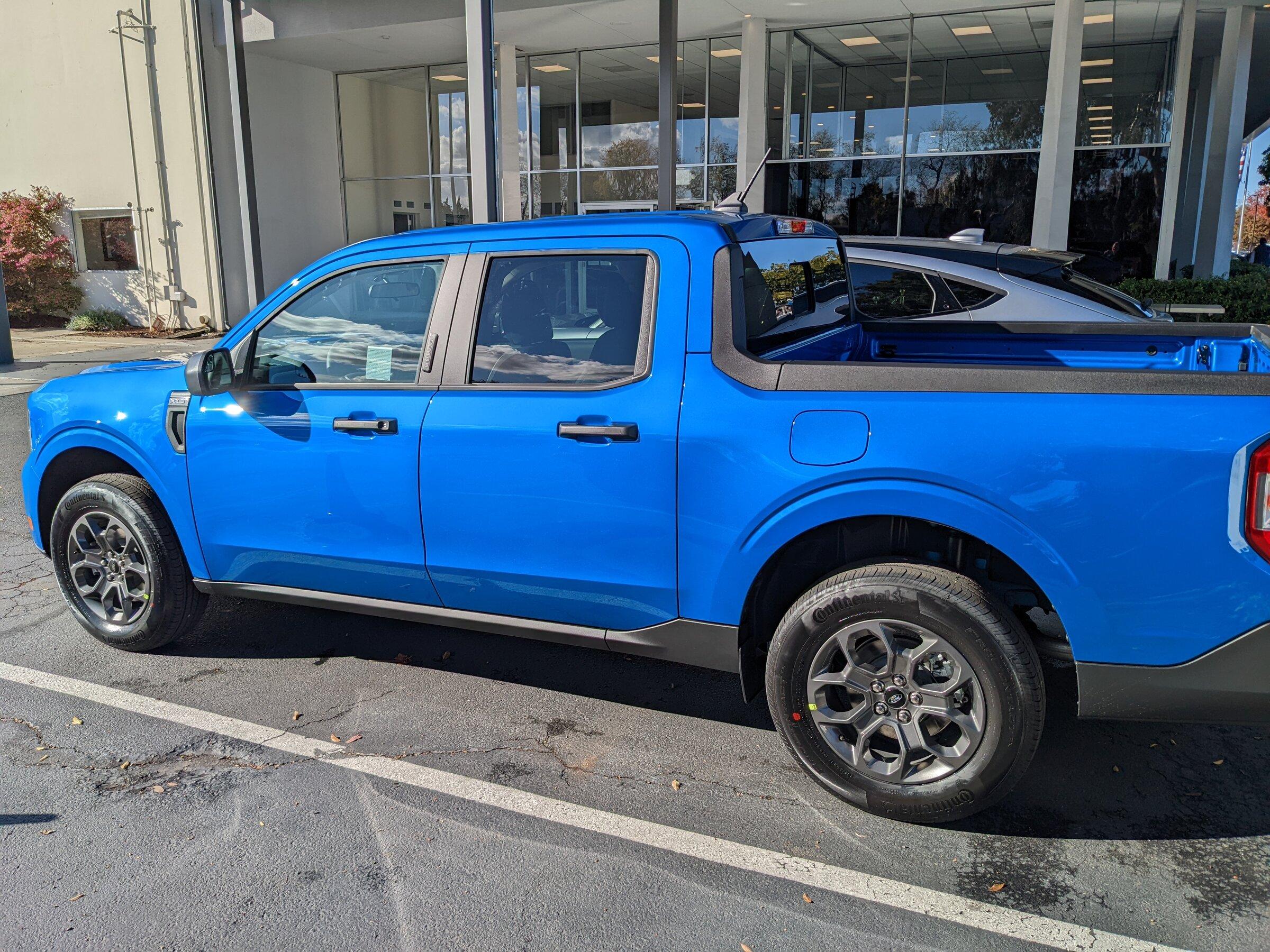 Ford Maverick Velocity blue delivered today PXL_20211216_210654959