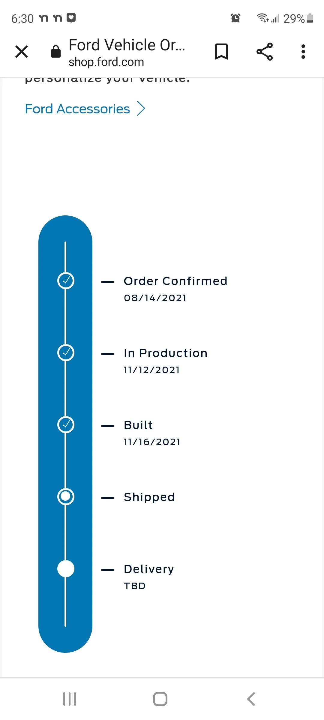 Ford Maverick Expected delivery date 12/15 but still waiting....? Screenshot_20211218-183035_Chrom