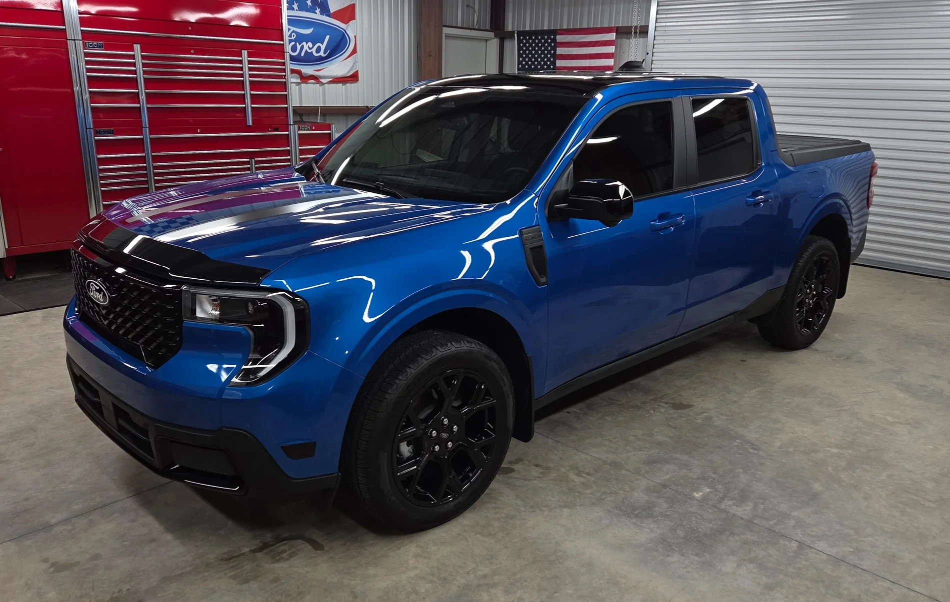 Ford Maverick 13k Mile Hybrid Lariat 4k Velocity Blue Check In 1000010691