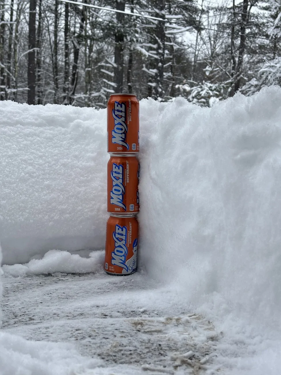 Ford Maverick It will be a White Christmas in Maine 3 Moxie cans