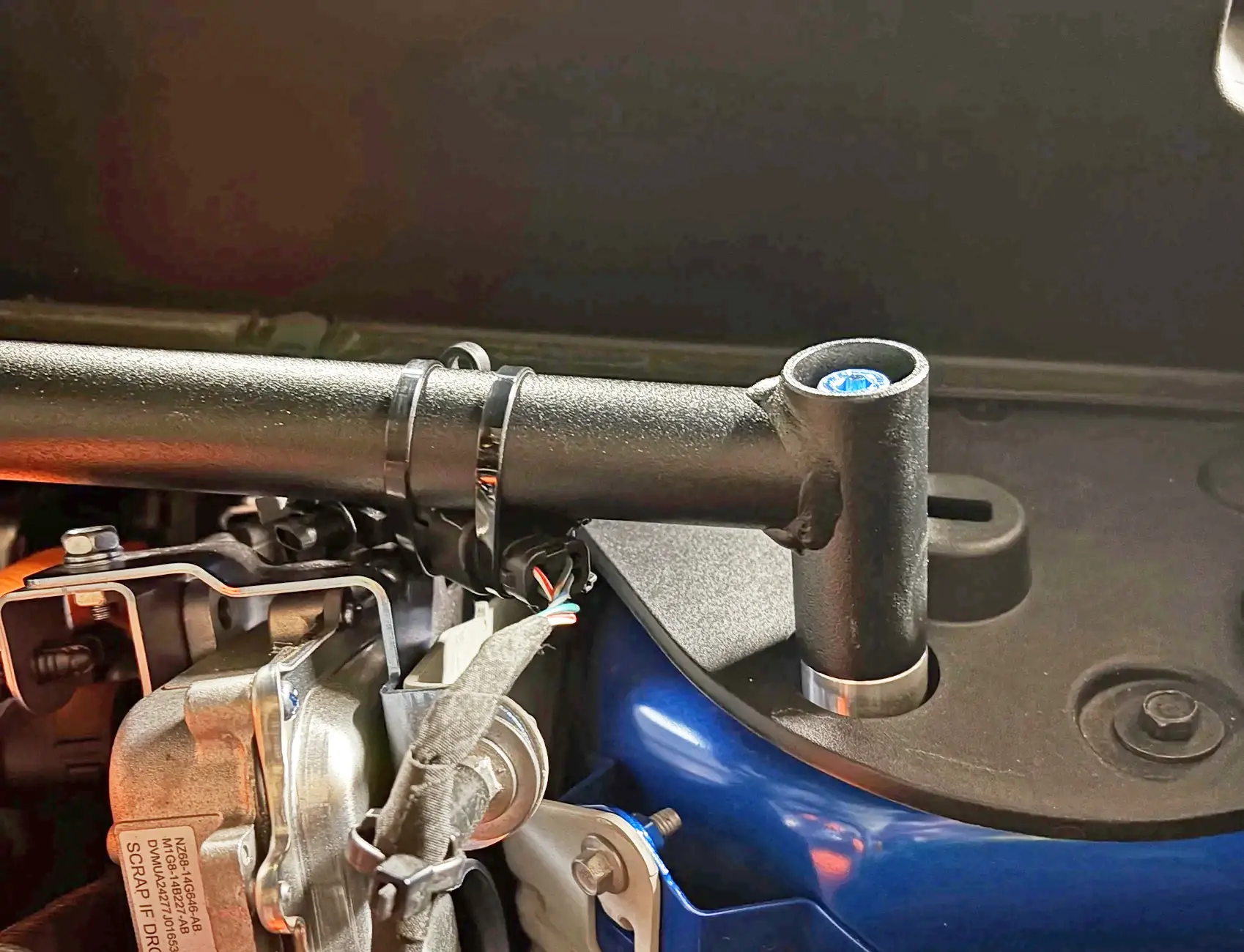 Ford Maverick Steeda Strut Tower Brace - Black (2020-2025) installed 230724-4c1d3b15b8d210cde7da739310d14e8