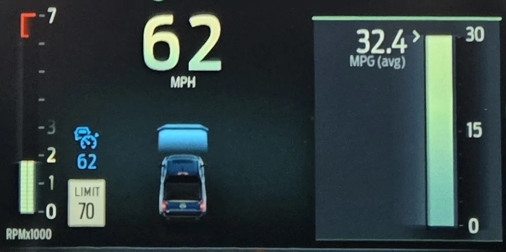 Ford Maverick What Mode/Gear/RPM for highest MPG - EcoBoost 2.0 Turbo? 20251221_170752