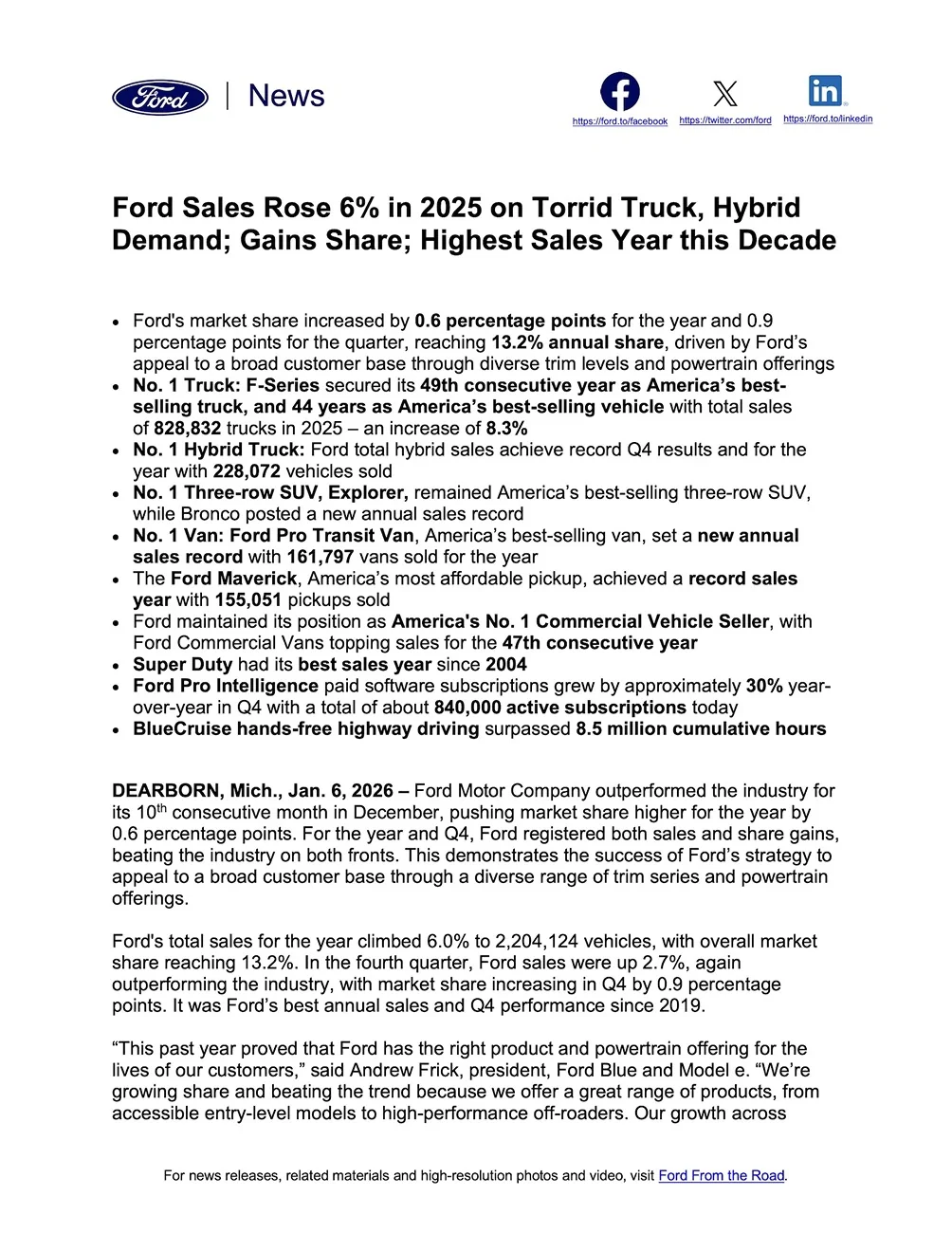 Ford Maverick Ford Maverick Achieves Q4 & Annual Sales Record in 2025 page 1