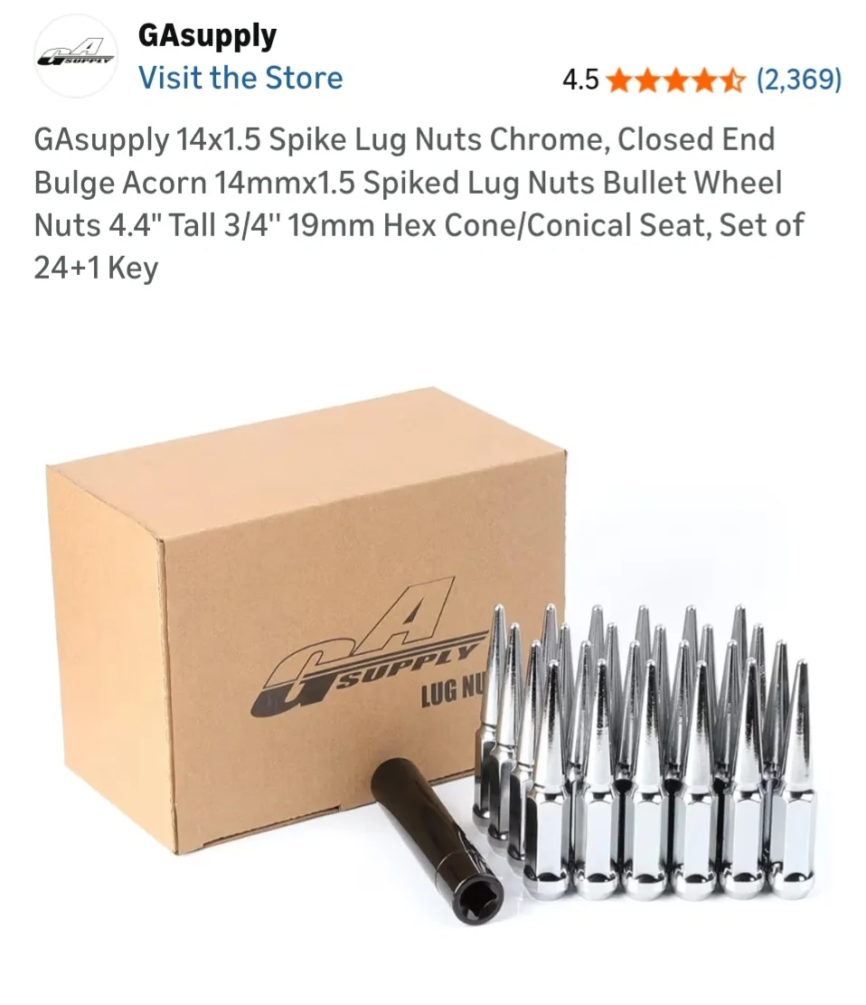 Ford Maverick Lug Nut Spikes Screenshot_20260111_100443_Amazon Shopping