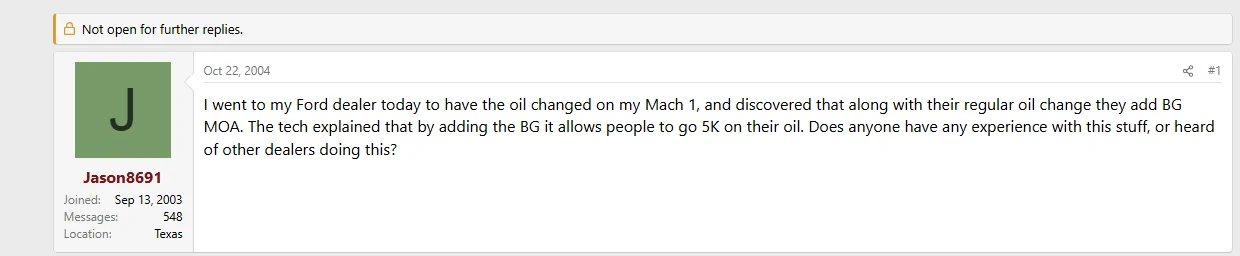 Ford Maverick Oil change at dealer with oil additive? 1768418984222-2