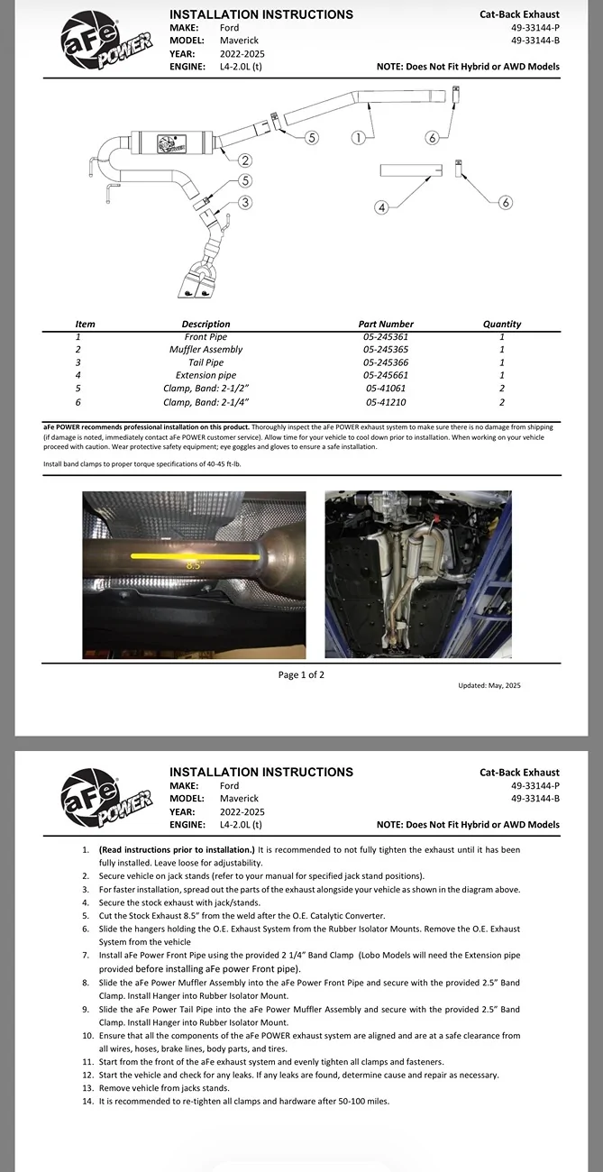 Ford Maverick Reasons why I choose AFEs Rebel side exit exhaust for my Lobo IMG_9672
