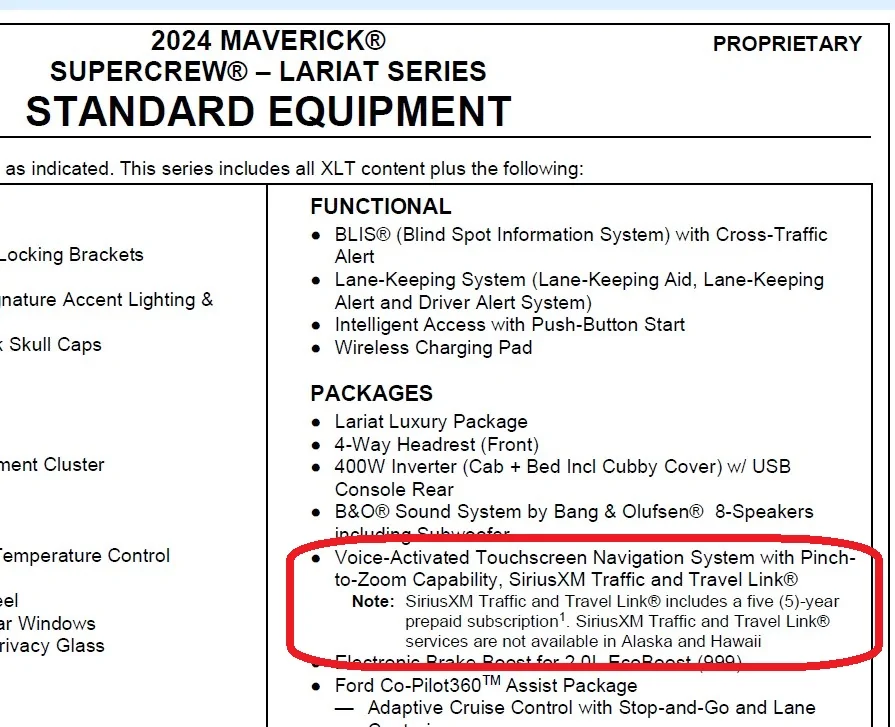 Ford Maverick No GPS without Telematics? Screenshot 2026-01-16 154534