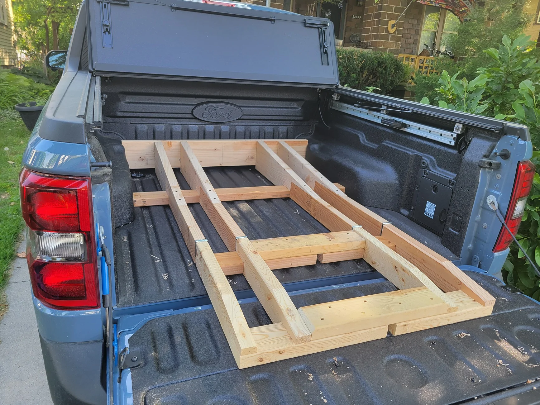 Ford Maverick Fat Tire eBike Rack for truck bed BEKI_eBike_Rack_AInstalled