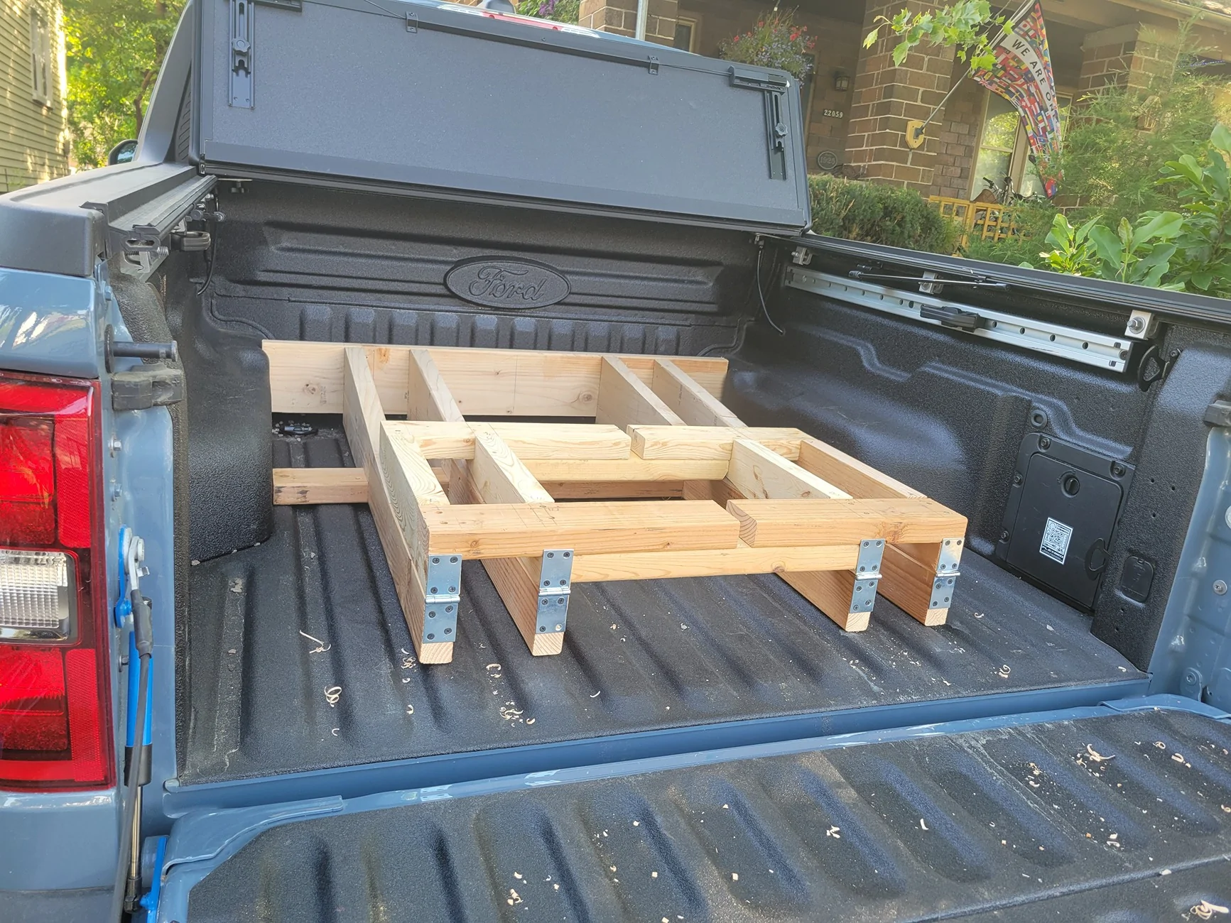 Ford Maverick Fat Tire eBike Rack for truck bed BEKI_eBike_Rack_Folded