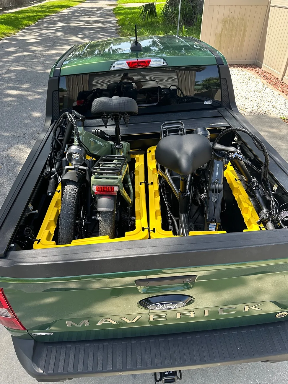 Ford Maverick Fat Tire eBike Rack for truck bed IMG_5818