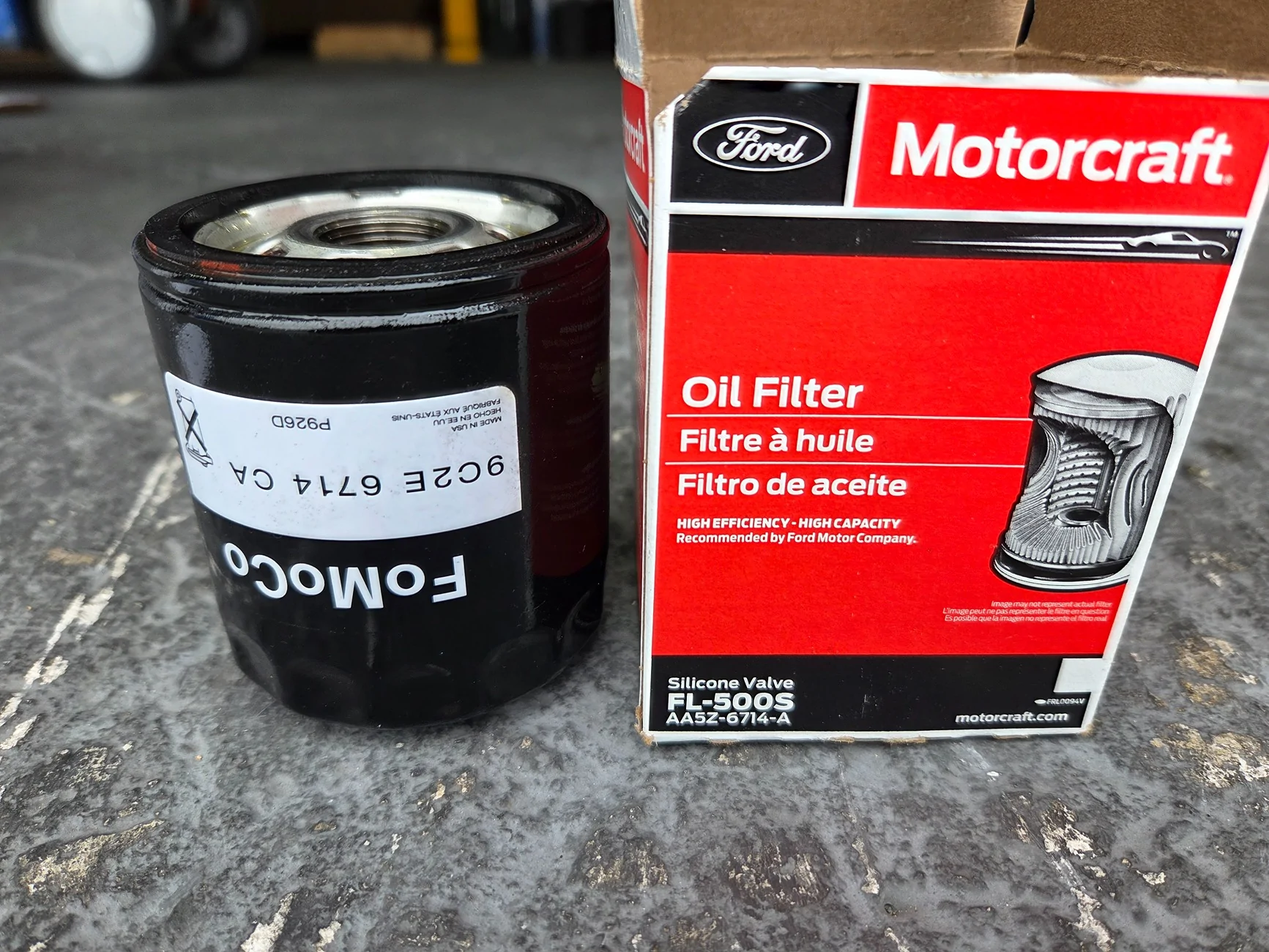 Ford Maverick My first oil change on EB. Used oil filter FL-500S 20260118_120100