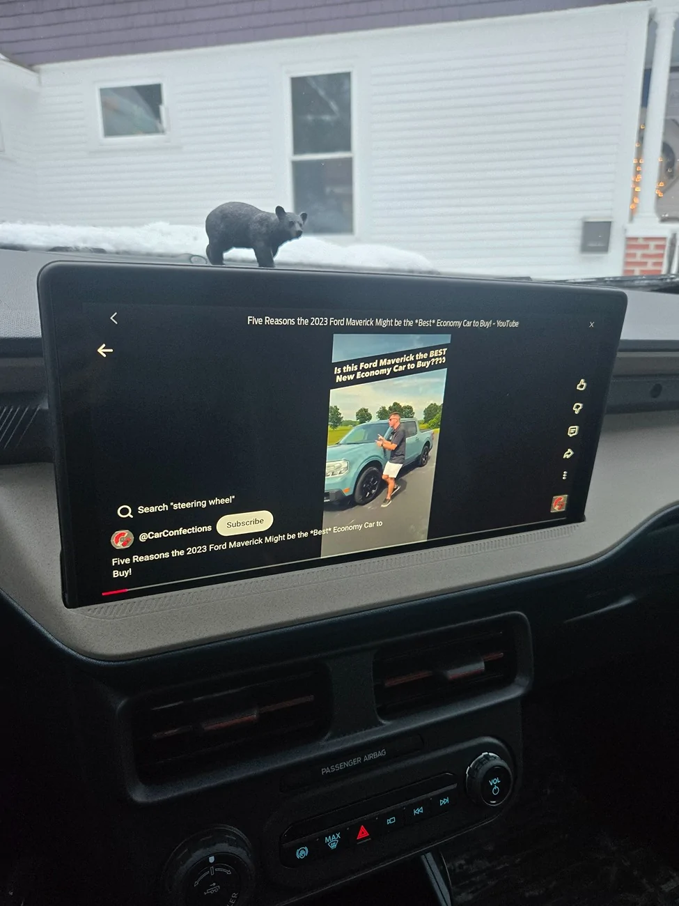Ford Maverick Surprised - YouTube app available when parked! 20260118_161811