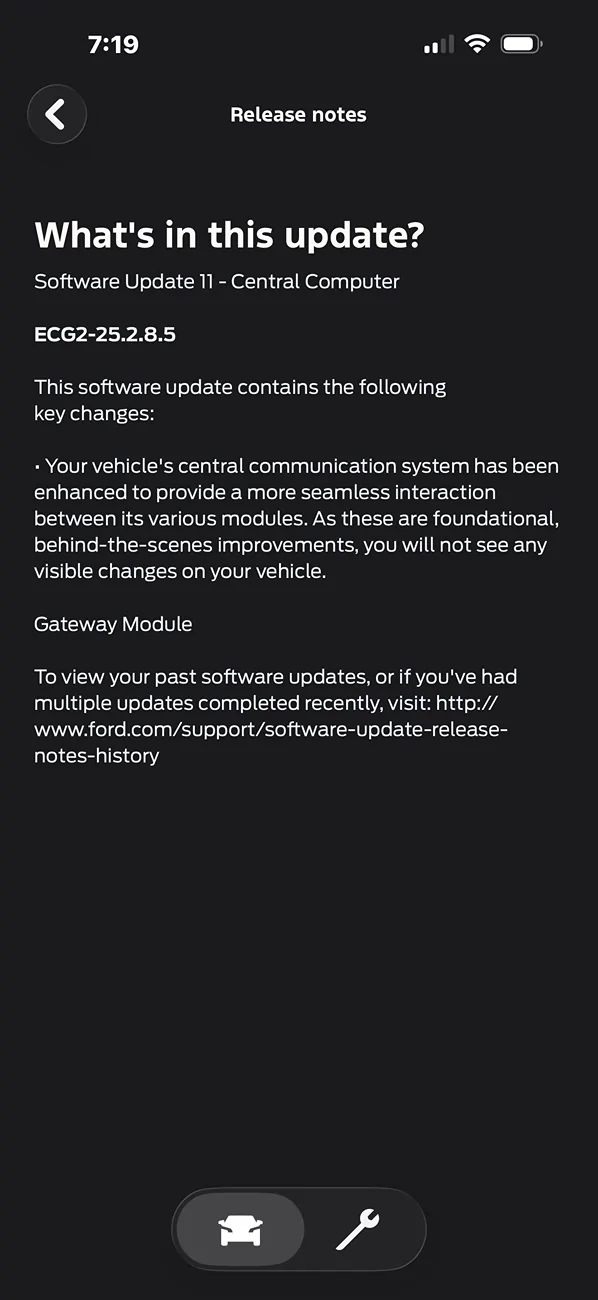 Ford Maverick Software Update 11 -ECG2-25.2.8.5 IMG_0890