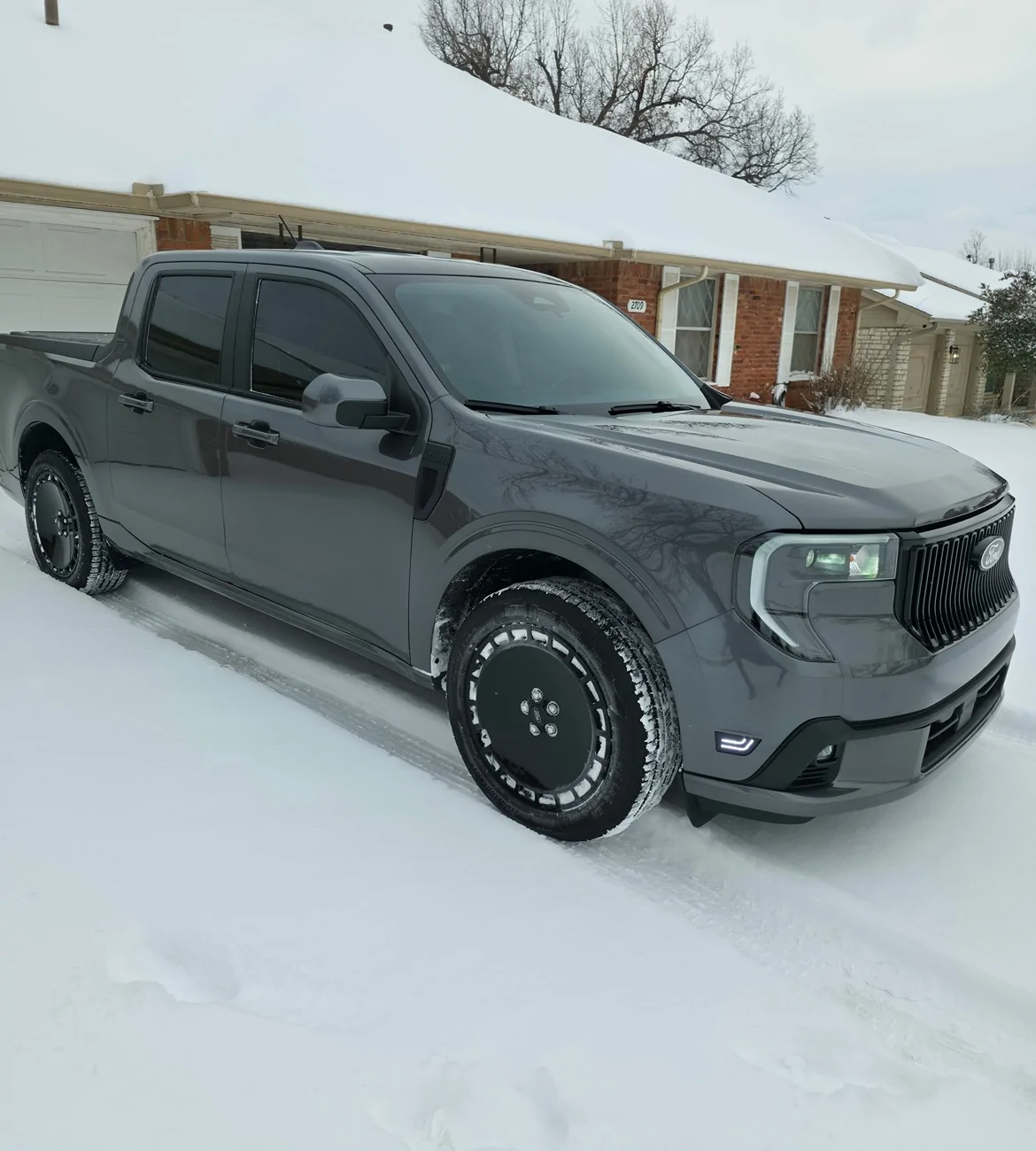 Ford Maverick Lobo + Snow = Donuts. Show Your Snow ❄️ ⛄️ 20260125_082203